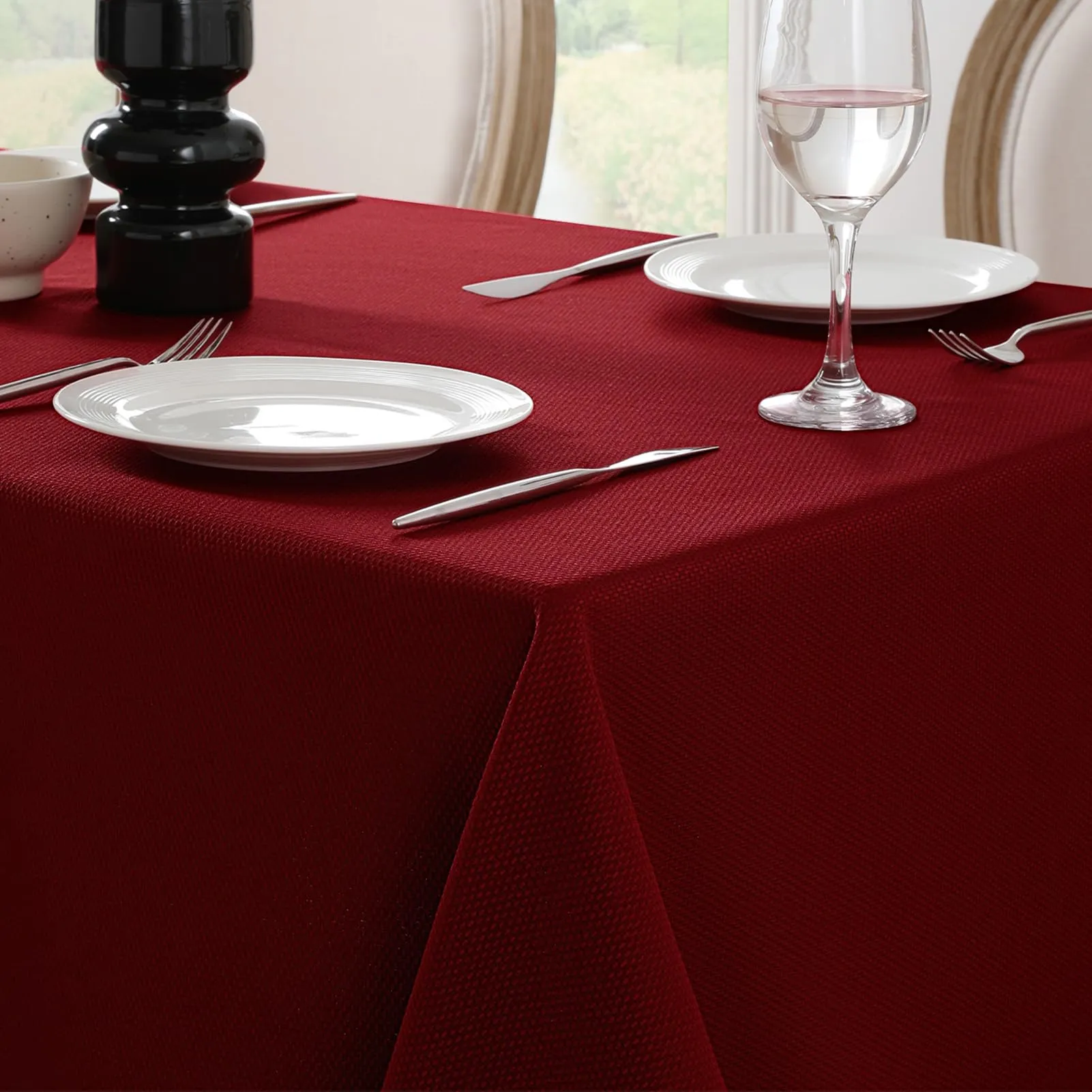 Softalker Tovaglia rettangolare in tessuto jacquard, 152,4 x 365,8 cm, rosso - immagine 1