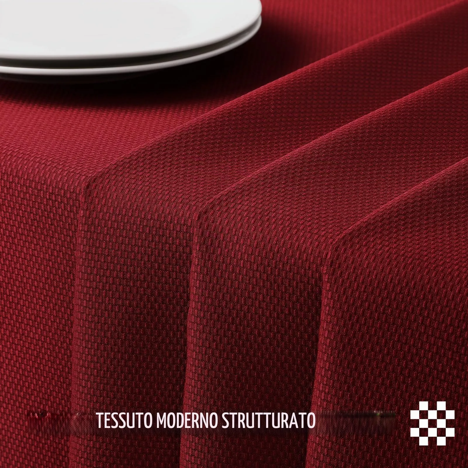 Softalker Tovaglia rettangolare in tessuto jacquard, 152,4 x 365,8 cm, rosso - immagine 5