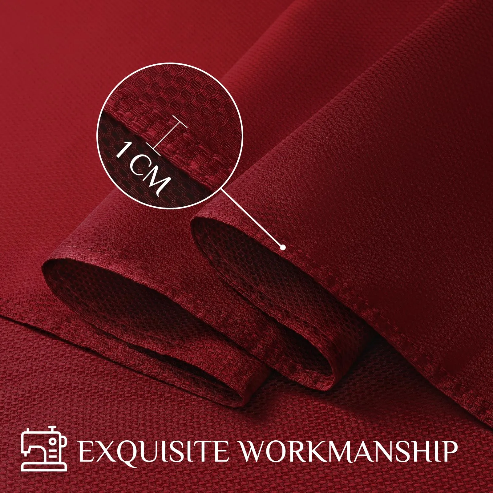Softalker Tovaglia Natalizia Rettangolare Jacquard, Impermeabile e Antimacchia, 152,5 x 264,5 cm, Rosso - immagine 4