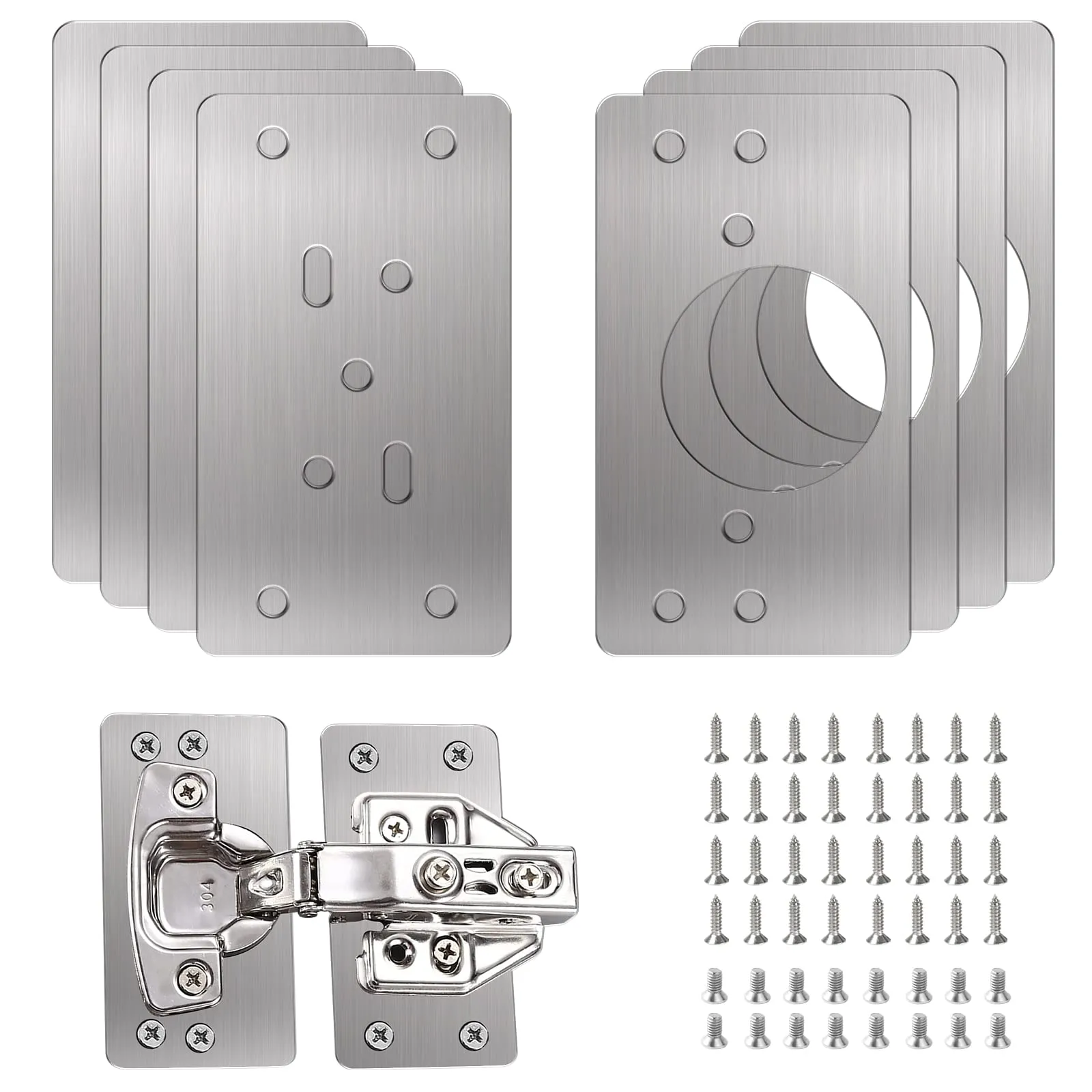 Flintronic Piastra di Riparazione, 8 Pezzi Piastre con 48 Viti, 47x90mm - immagine 8