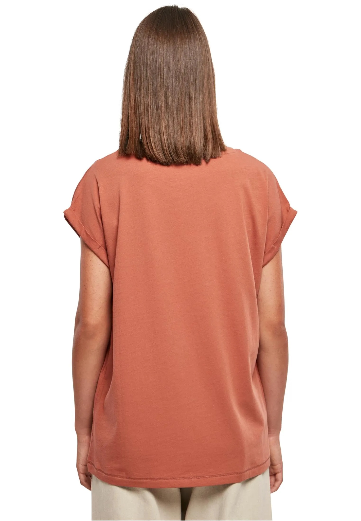 Urban Classics Ladies Modal Extended Shoulder Tee - Terracotta, XXL - immagine 3