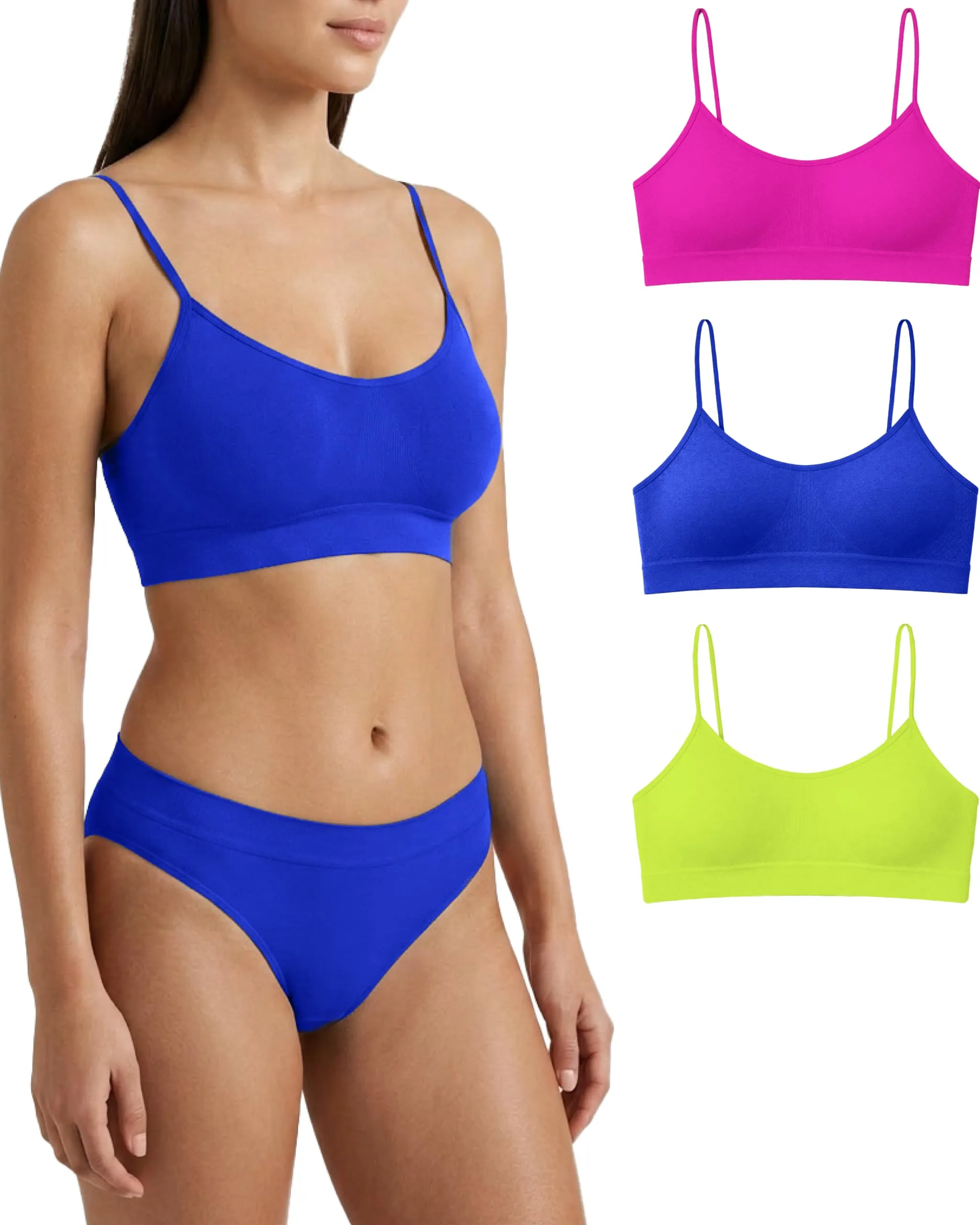 Risalti Reggiseno Senza Ferretto Spalla Stretta Seamless, 3 pz - immagine 1