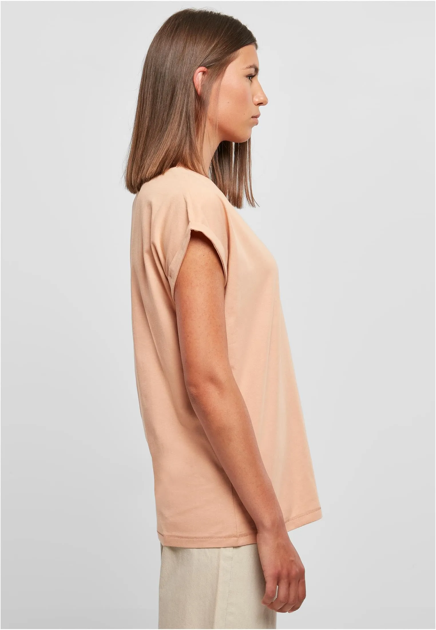 Urban Classics Ladies Extended Shoulder Tee - Amber - L - immagine 10