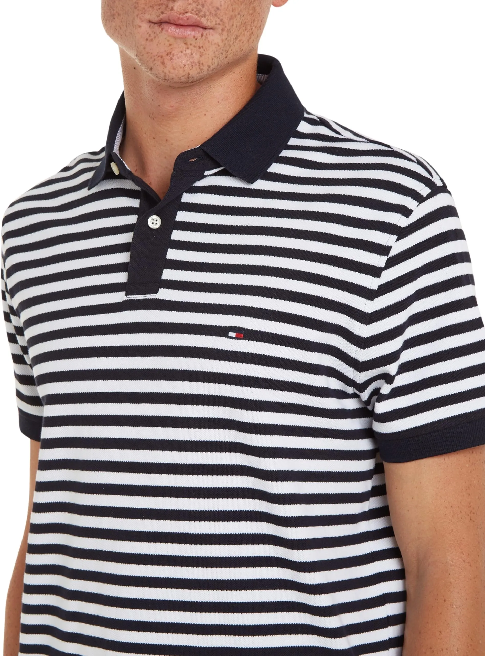 Tommy Hilfiger 1985 Regular Fit Polo Shirt, Blu (Desert Sky/White), XXL - immagine 3