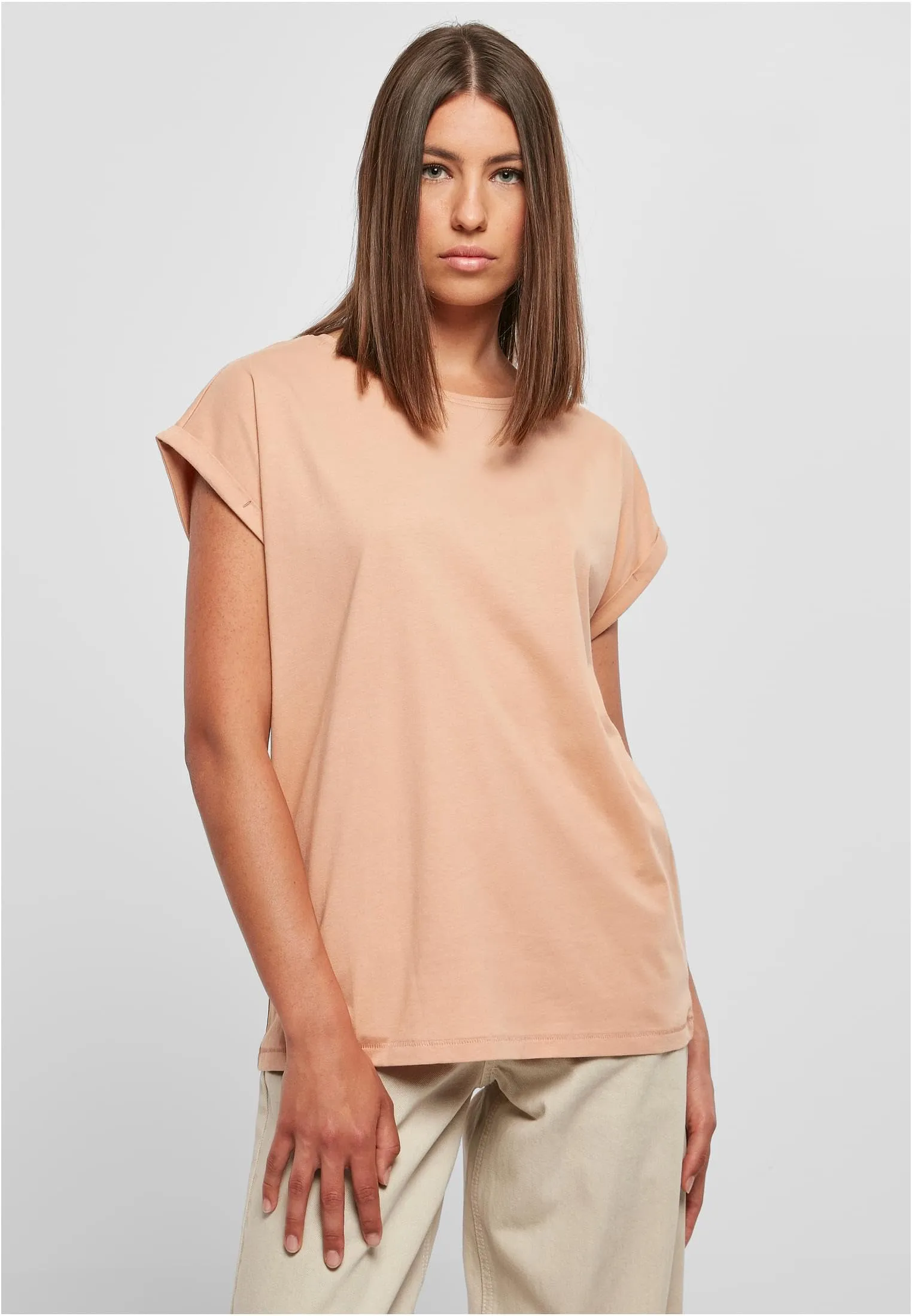 Urban Classics Ladies Extended Shoulder Tee, Amber, XL - immagine 5