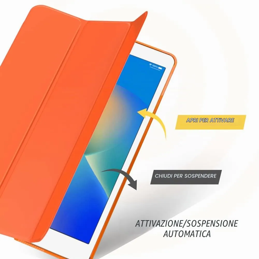 MoKo Cover per iPad 9a/8a/7a Gen 10.2" (2019-2021), Arancione - immagine 5