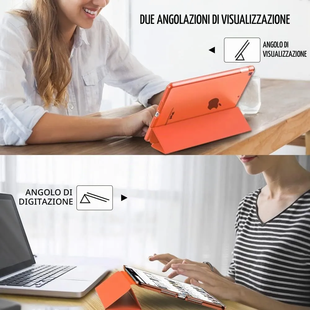 MoKo Cover per iPad 9a/8a/7a Gen 10.2" (2019-2021), Arancione - immagine 6