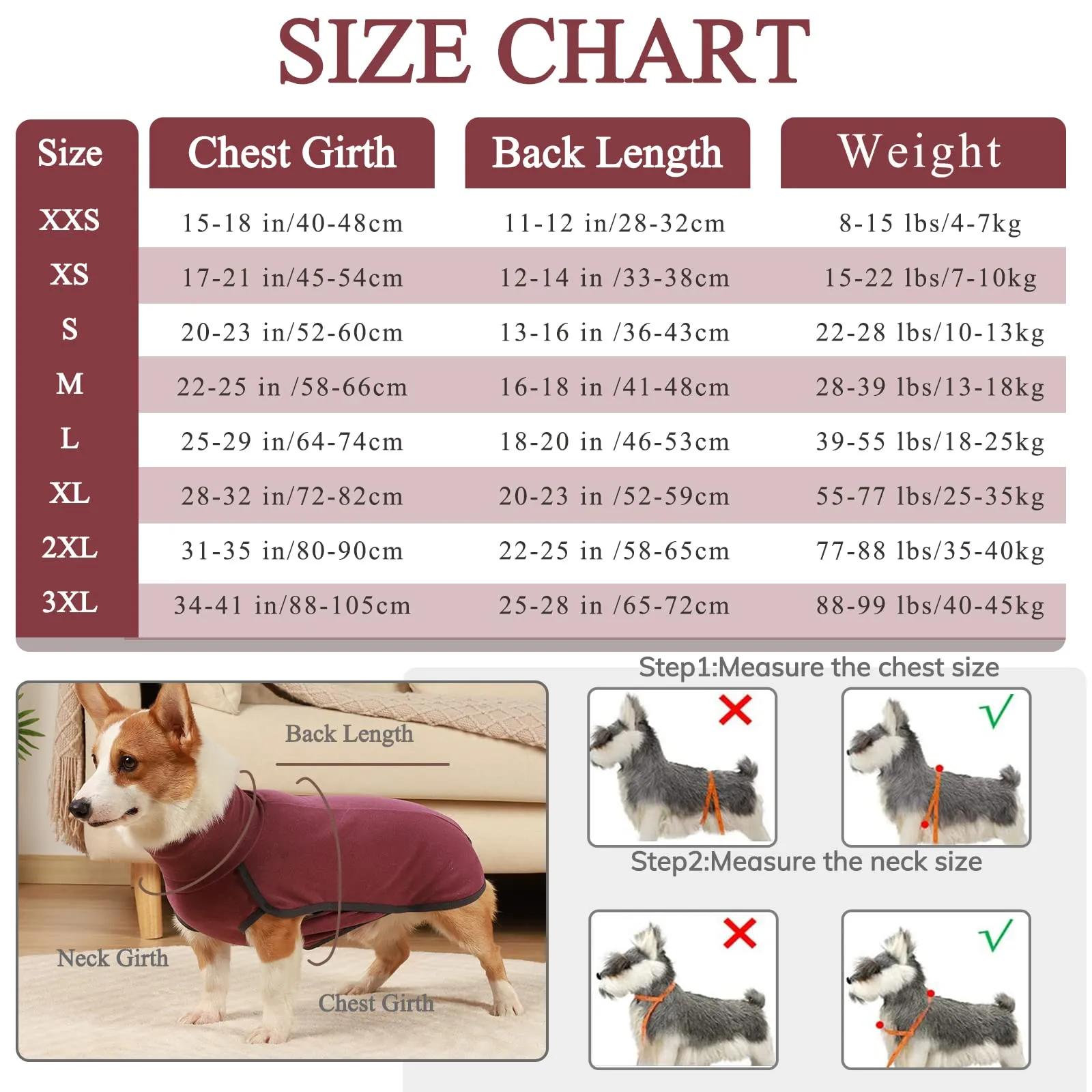 Hjyokuso Maglione in pile per cani (Rosso, M) - immagine 3