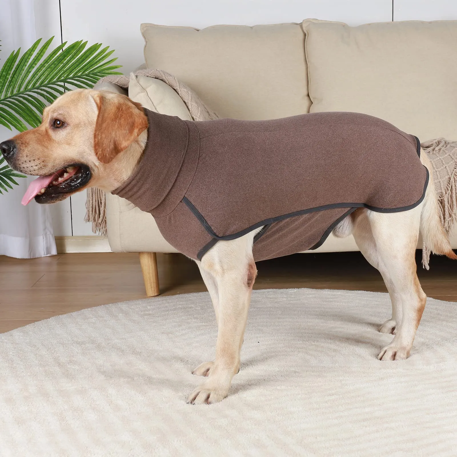 Hjyokuso Cappotto in Pile per Cani - Marrone 3XL - immagine 5