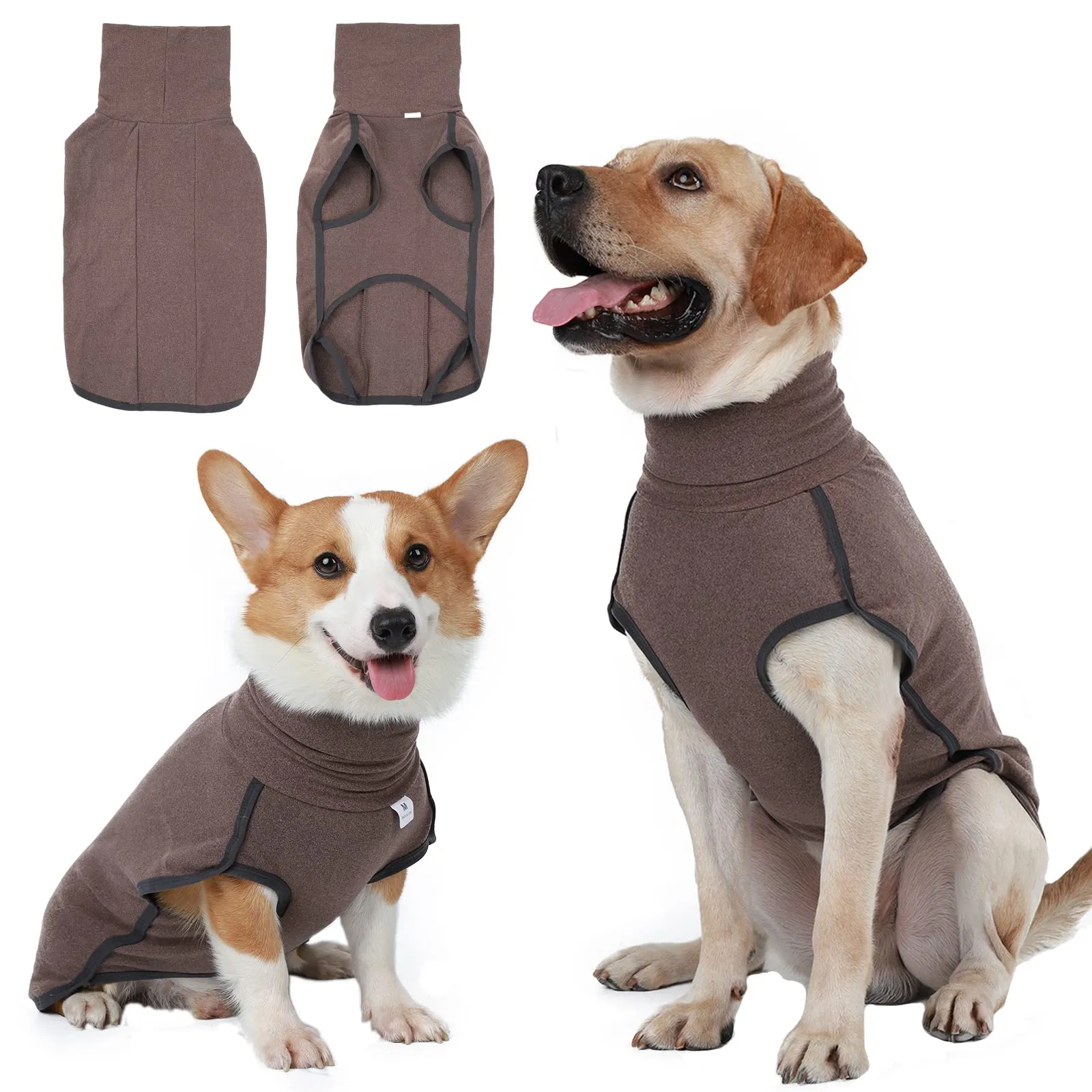 Hjyokuso Cappotto in Pile per Cani, Marrone XXS - immagine 1