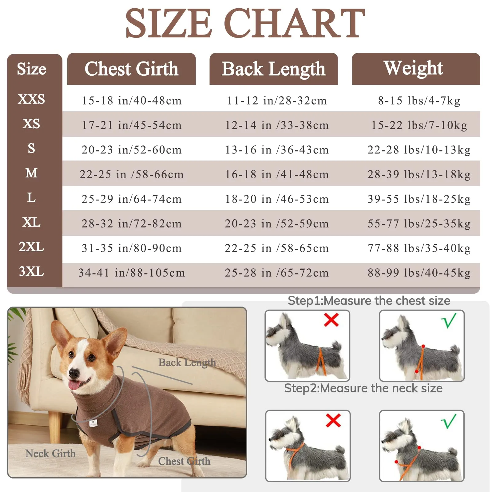 Hjyokuso Cappotto in Pile per Cani, Marrone S - immagine 3