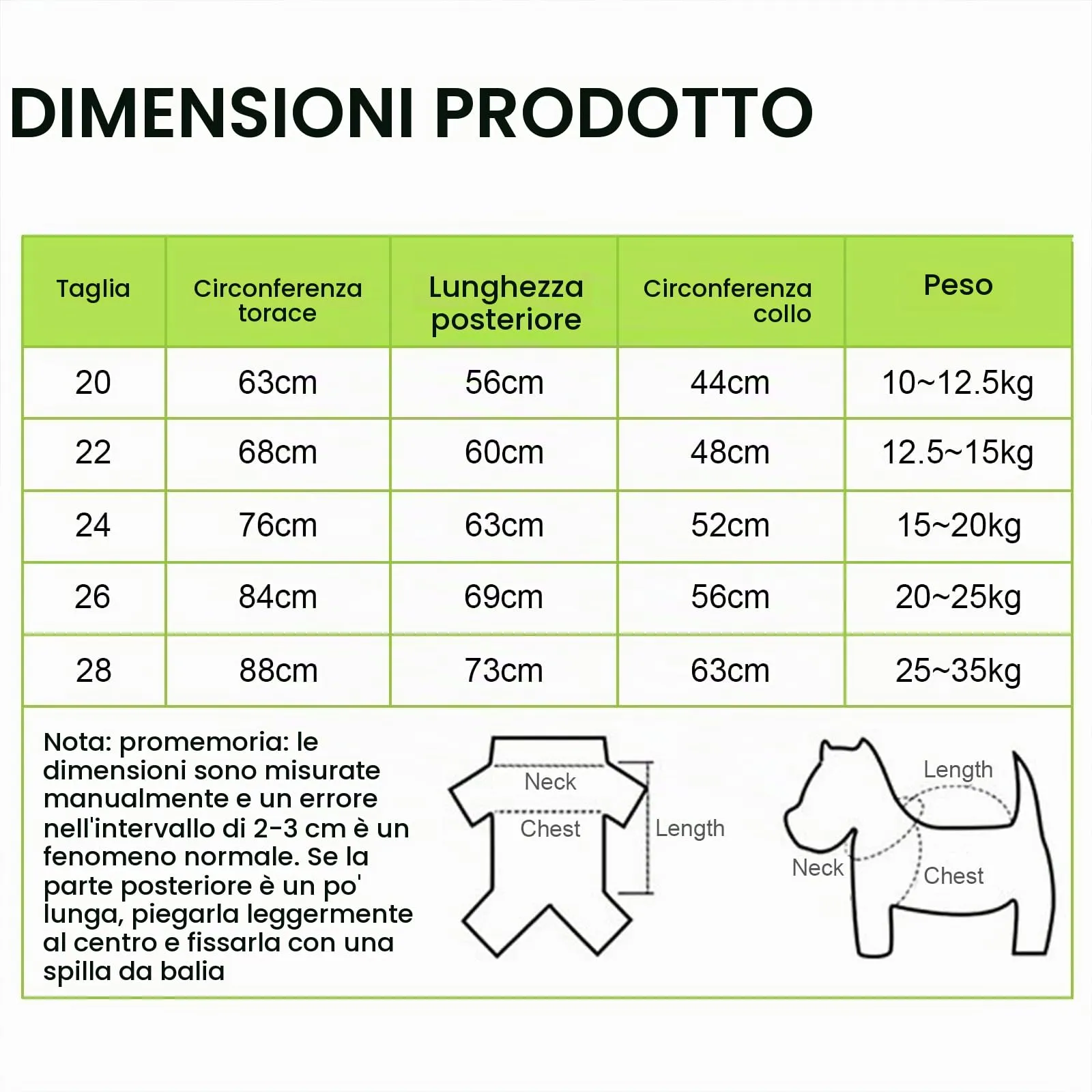 Disnace Impermeabile per Cani con Cappuccio, Poncho Antipioggia Leggera per Cani Taglia Media/Grande, Verde (20) - immagine 2