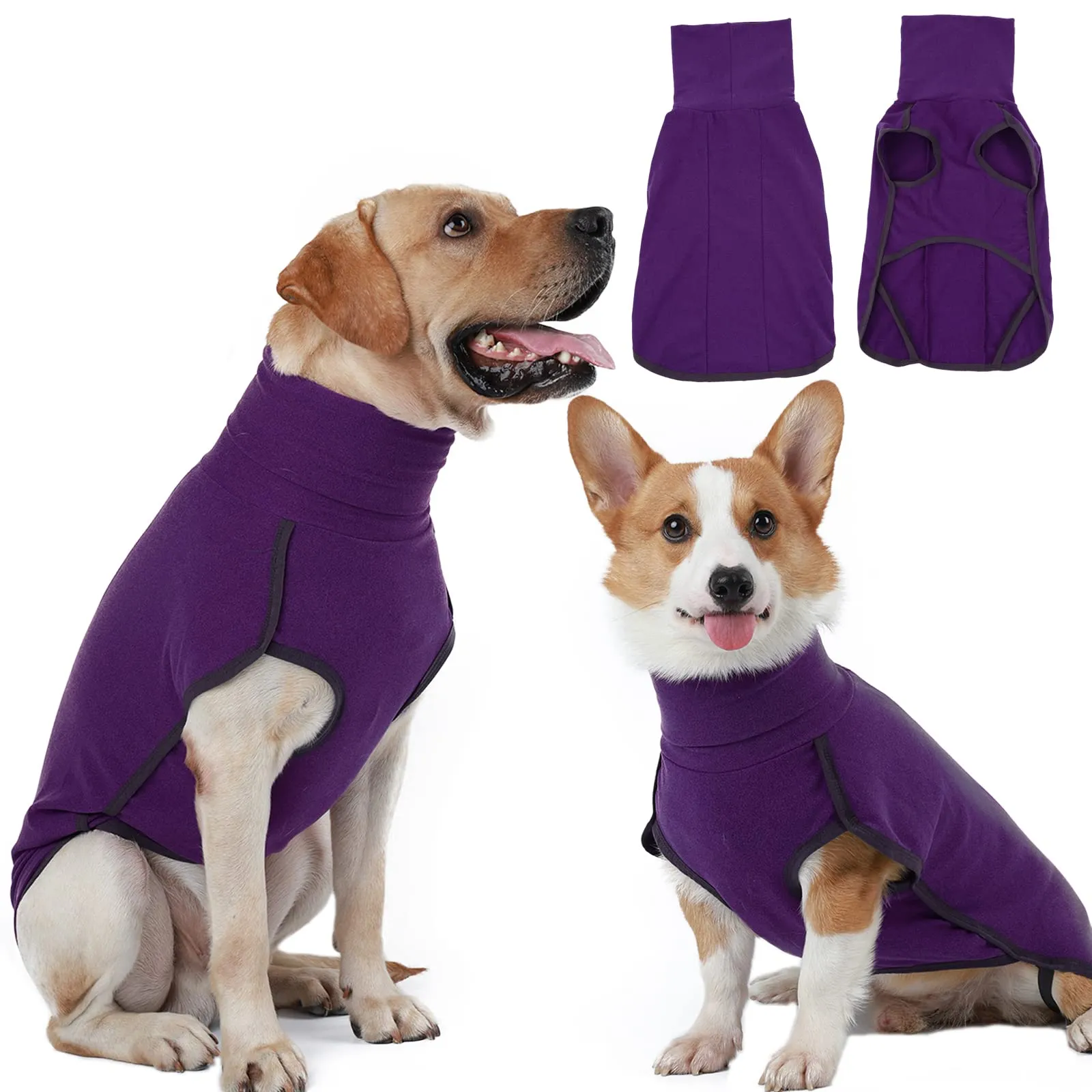 Hjyokuso Cappotto in Pile per Cani, Viola 2XL - immagine 1