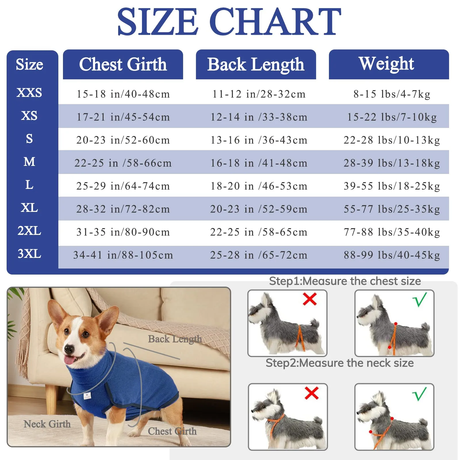 Hjyokuso Cappotto in Pile per Cani - Blu 2XL - immagine 3