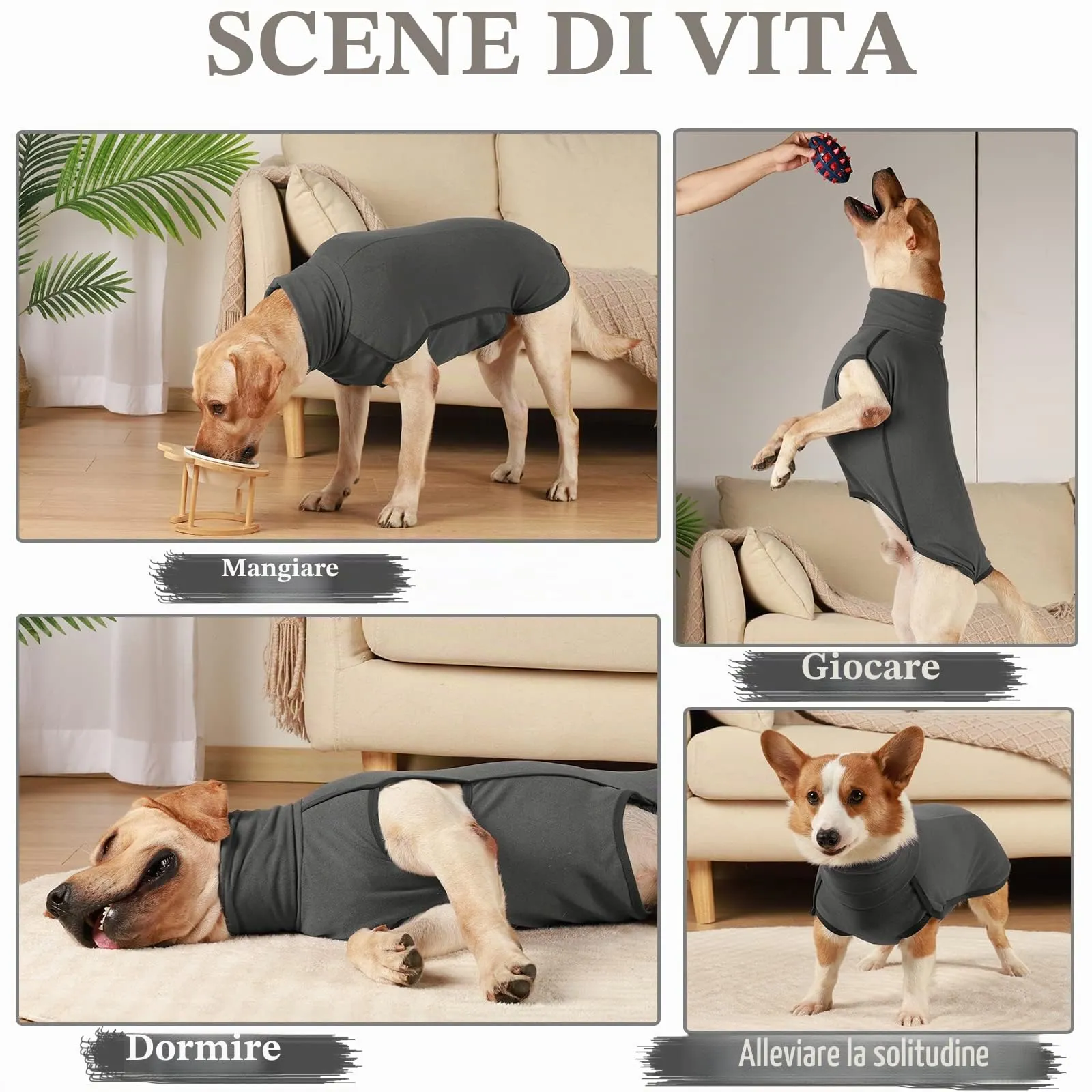 Hjyokuso Cappotto in Pile per Cani - Nero L - immagine 4
