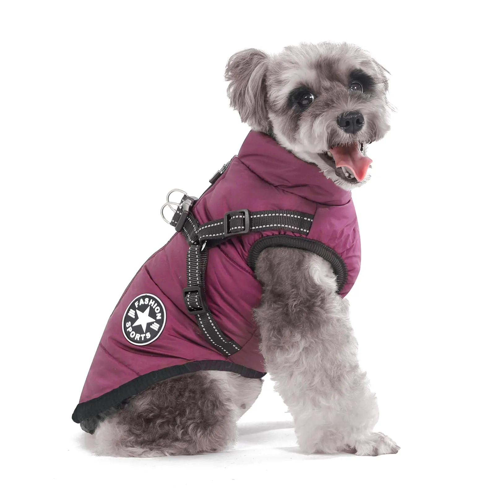 Aywoja Cappotto Cane Invernale Impermeabile con Pettorina e Strisce Riflettenti - immagine 1