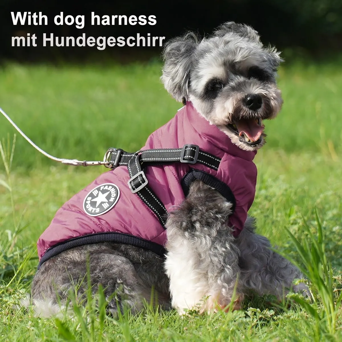 Aywoja Cappotto Cane Invernale Impermeabile con Pettorina e Strisce Riflettenti - immagine 6