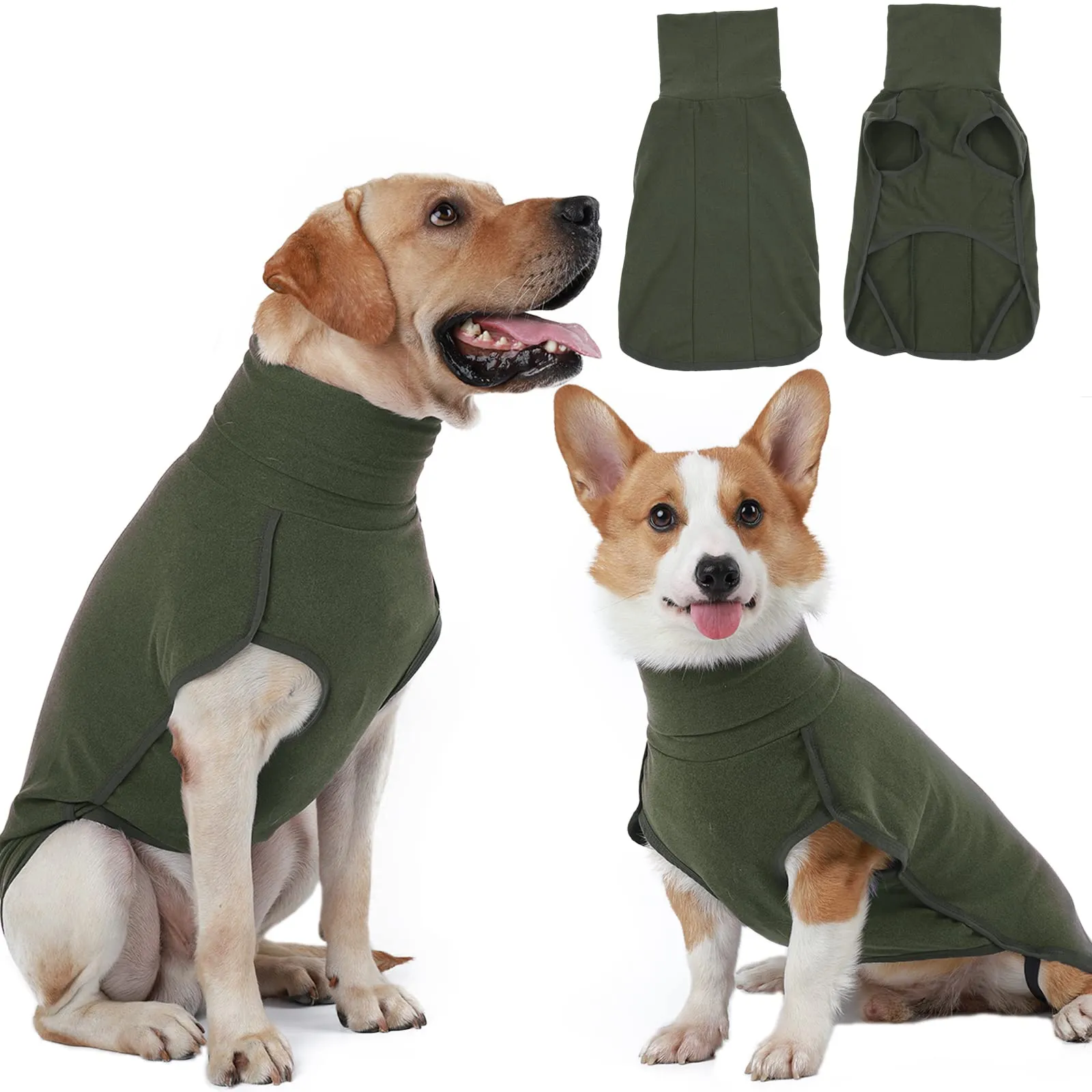 Hjyokuso Cappotto in Pile per Cane - Verde, XXS - immagine 1