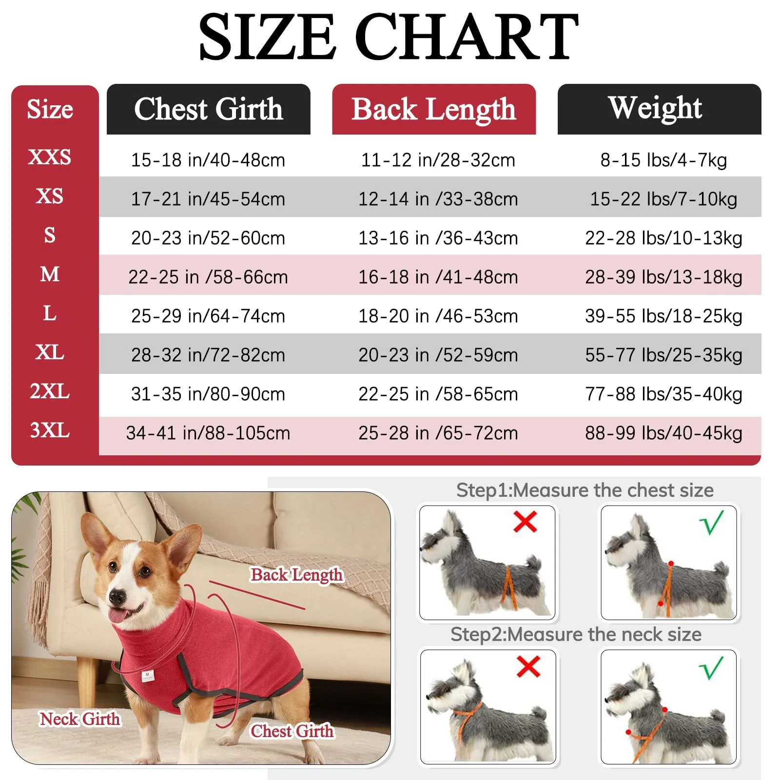 Hjyokuso Cappotto in Pile per Cani, Maglione Caldo Tinta Unita, XXS-XXXL - immagine 4