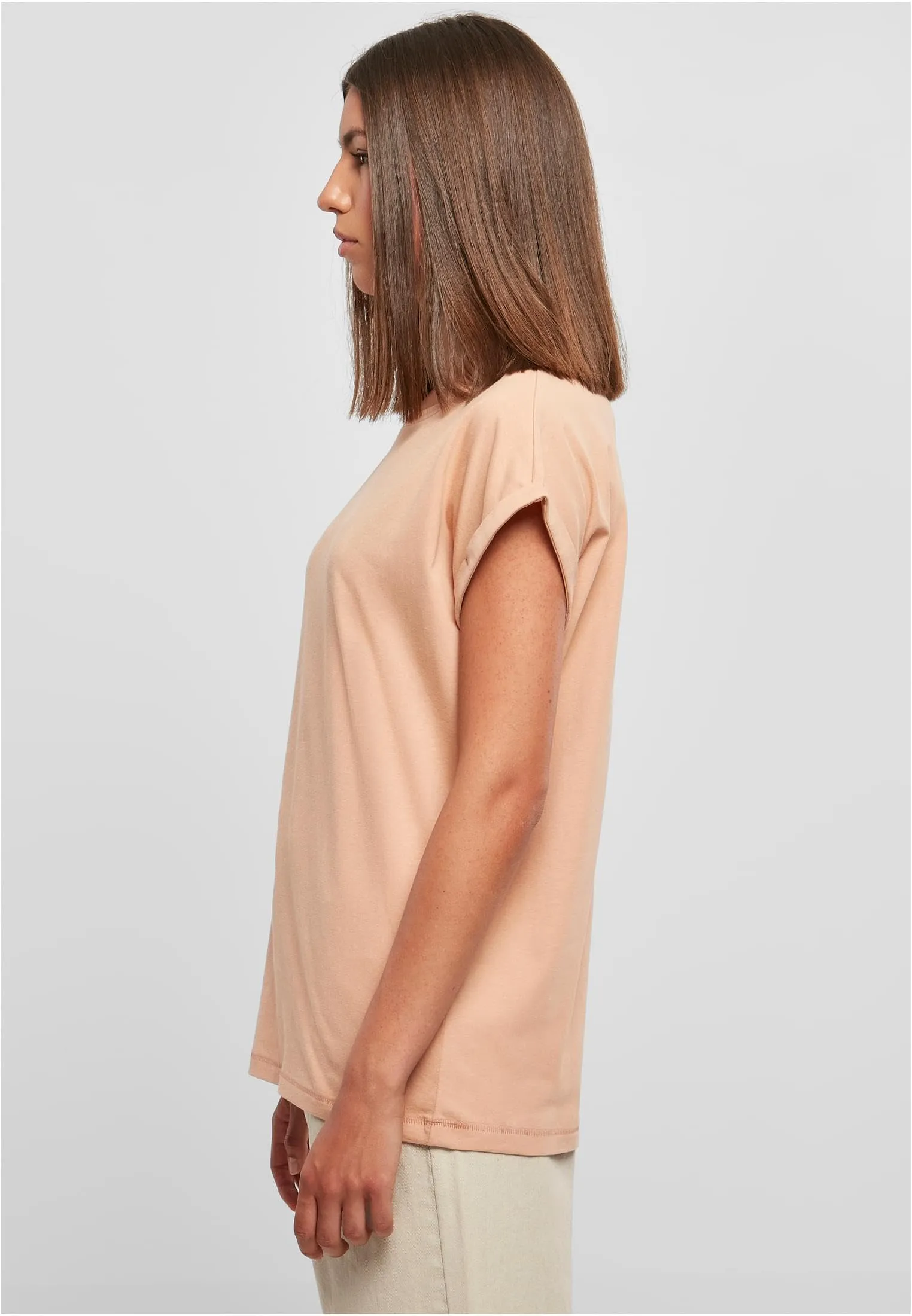 Urban Classics Ladies Extended Shoulder Tee, Amber, S - immagine 7