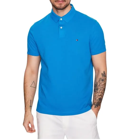 Tommy Hilfiger 1985 Regular Fit Polo Shirt, Blue Spell, XL - immagine 4