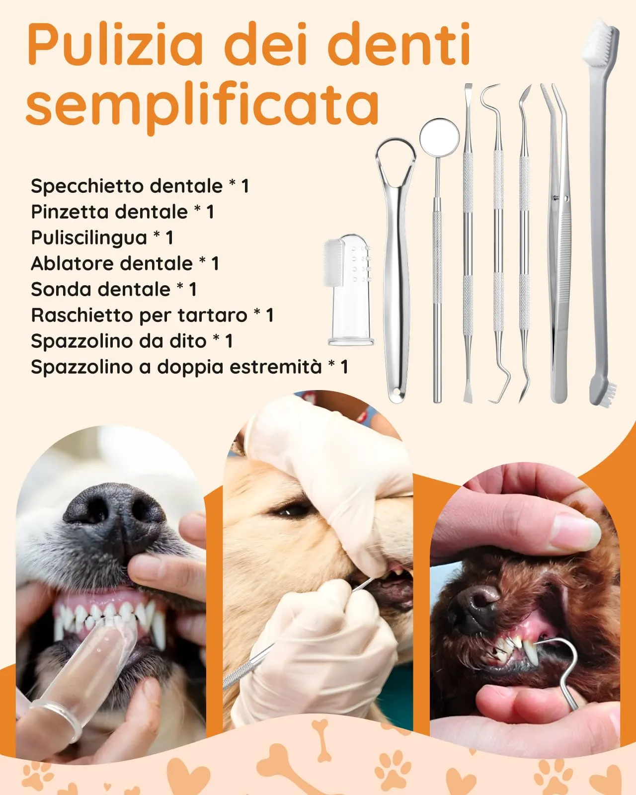 Petbank Kit Pulizia Denti Cane 14-in-1, Spazzolino Elettrico con Luce LED, 5 Modalità, USB Ricaricabile - immagine 4