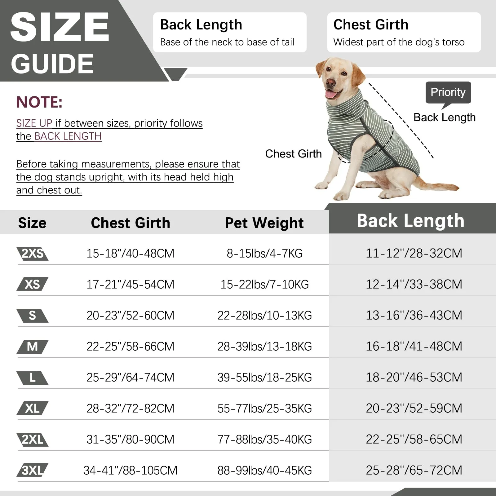 Hjyokuso Cappotto in Pile per Cani a Righe, XXL - immagine 3