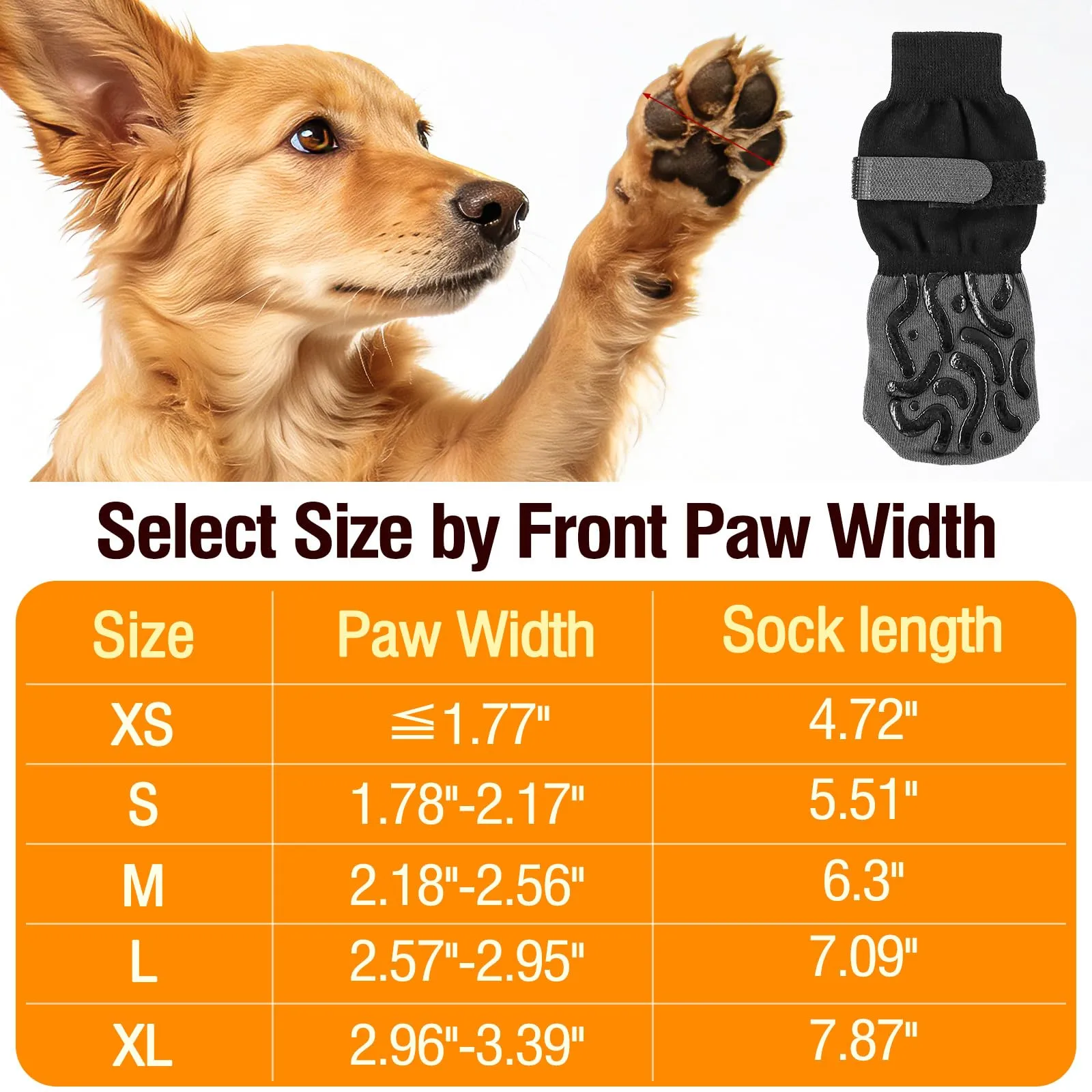 TZL Calzini Antiscivolo per Cani, Doppio Lato, Protezione Zampa Anti-leccatura, Taglia XS, Nero, 4 Pezzi - immagine 3