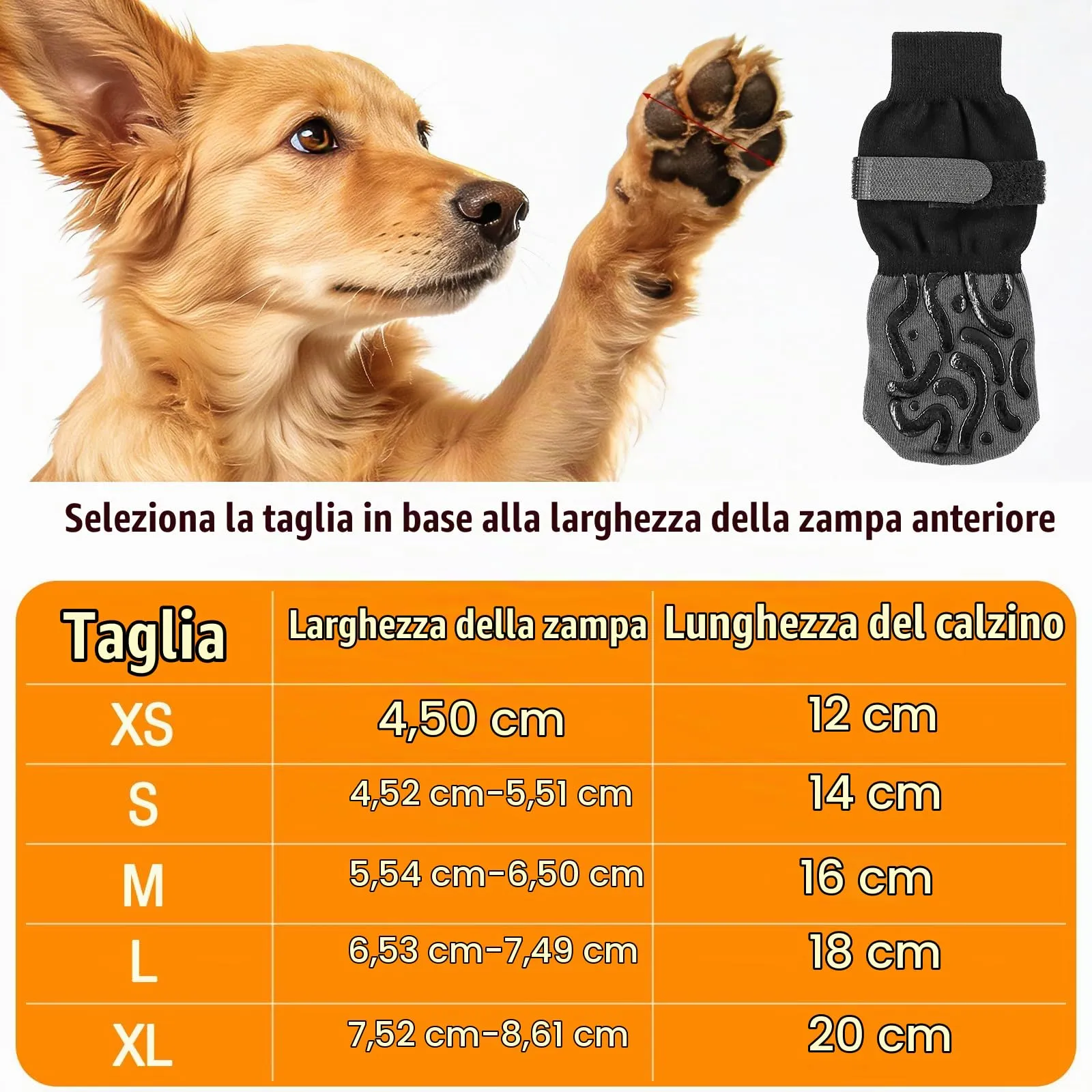 TZL Calzini Antiscivolo per Cani a Doppio Lato, Taglia XL, Nero - immagine 3