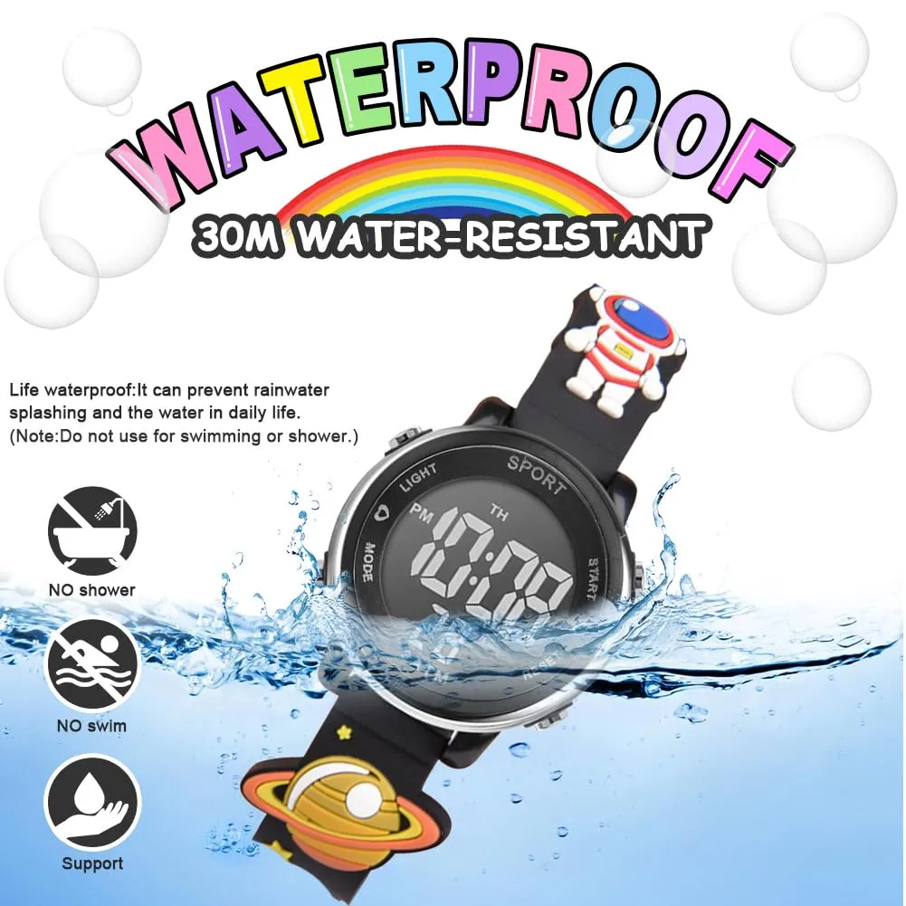 Vicloon Orologio Digitale per Bambini, Design Unicorno 3D, Waterproof, Retroilluminazione a 7 Colori - immagine 5