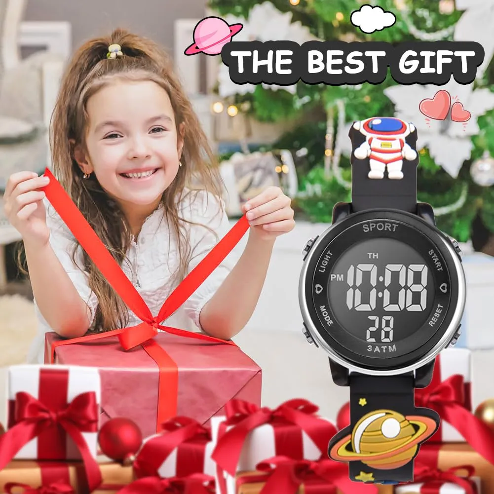 Vicloon Orologio Digitale per Bambini, Design Unicorno 3D, Waterproof, Retroilluminazione a 7 Colori - immagine 6