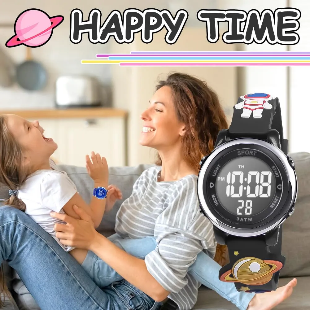 Vicloon Orologio Digitale per Bambini, Design Unicorno 3D, Waterproof, Retroilluminazione a 7 Colori - immagine 7