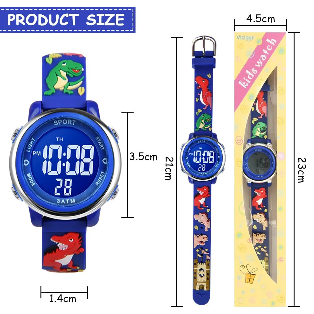 Vicloon Orologio Digitale per Bambini Unicorno 3D Waterproof con Retroilluminazione a 7 Colori - immagine 2