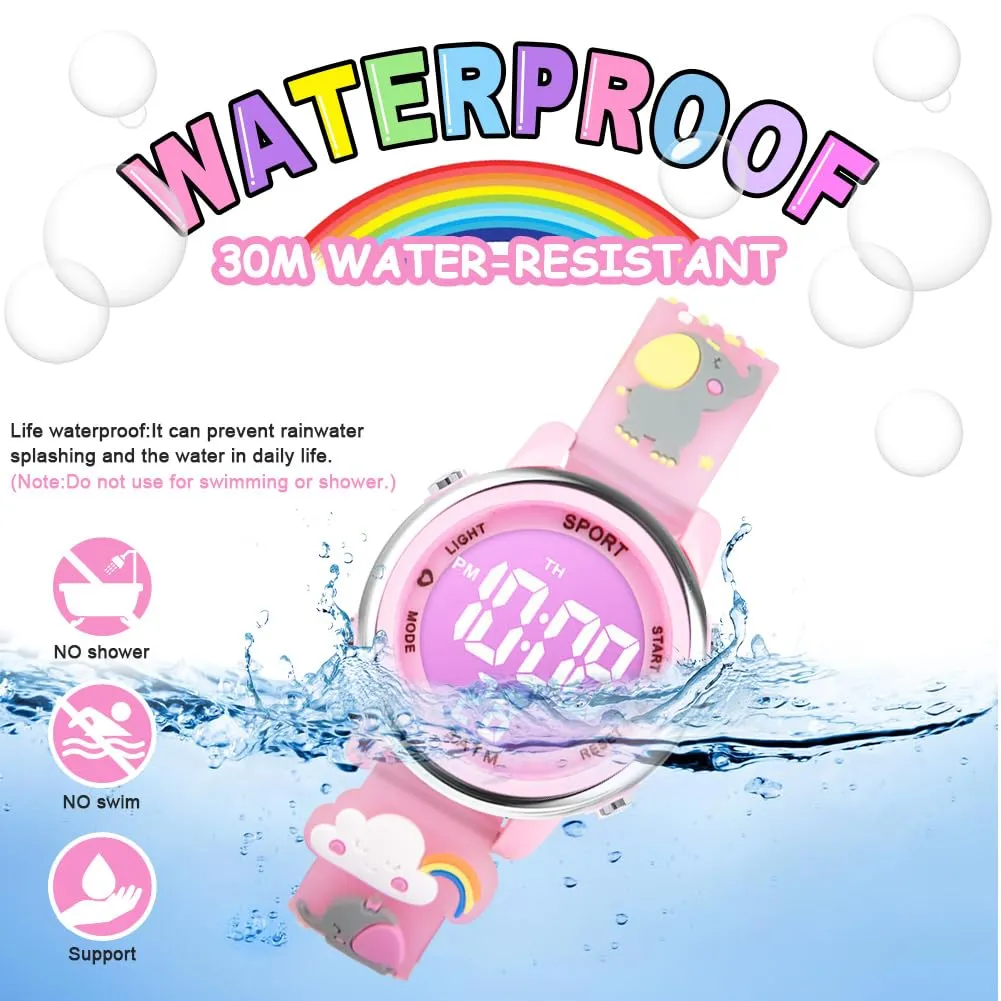 Vicloon Orologio Digitale per Bambini Unicorno 3D Waterproof con Retroilluminazione a 7 Colori - immagine 5