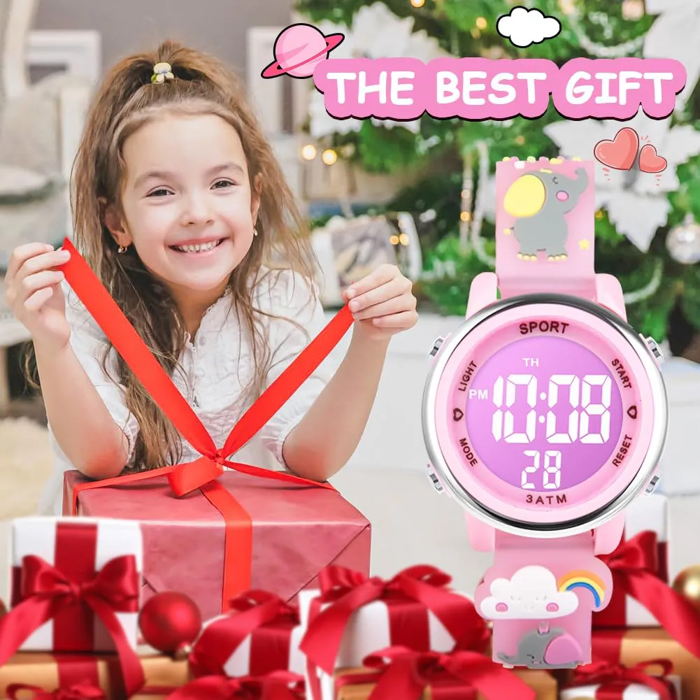 Vicloon Orologio Digitale per Bambini Unicorno 3D Waterproof con Retroilluminazione a 7 Colori - immagine 6