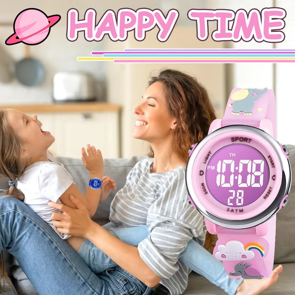 Vicloon Orologio Digitale per Bambini Unicorno 3D Waterproof con Retroilluminazione a 7 Colori - immagine 7