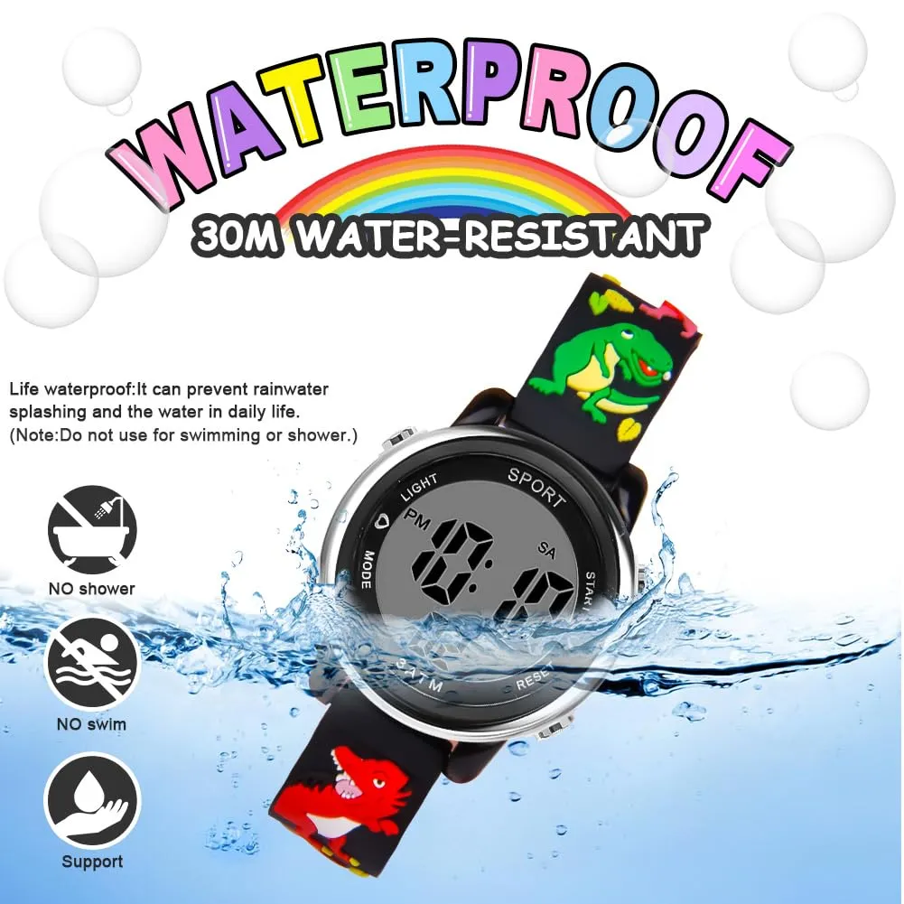 Vicloon Orologio Digitale per Bambini, Design Unicorno 3D, Waterproof, Retroilluminazione a 7 Colori - immagine 5