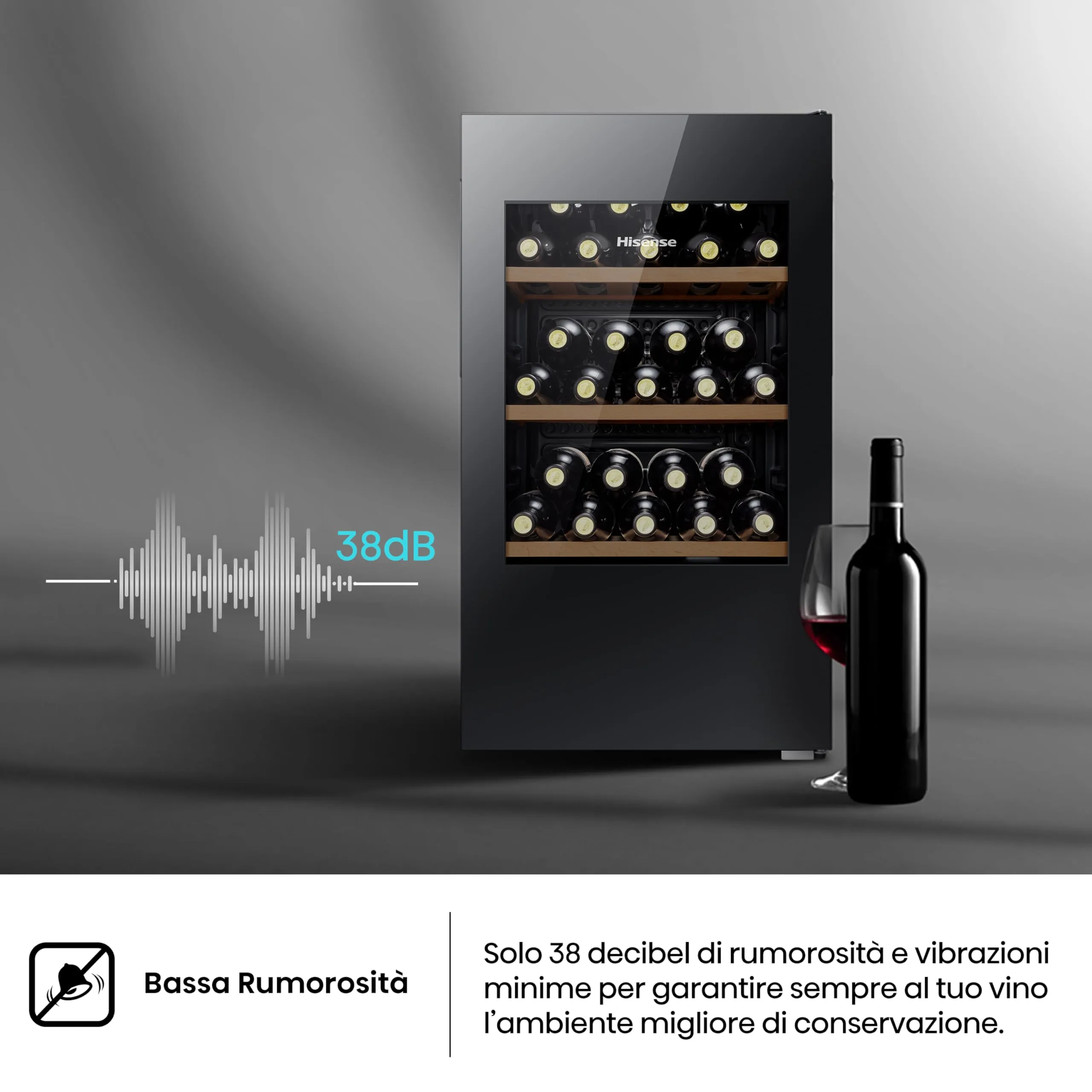 Hisense MWC4894GF Cantina Vino 30 Bottiglie Monotemperatura - immagine 7
