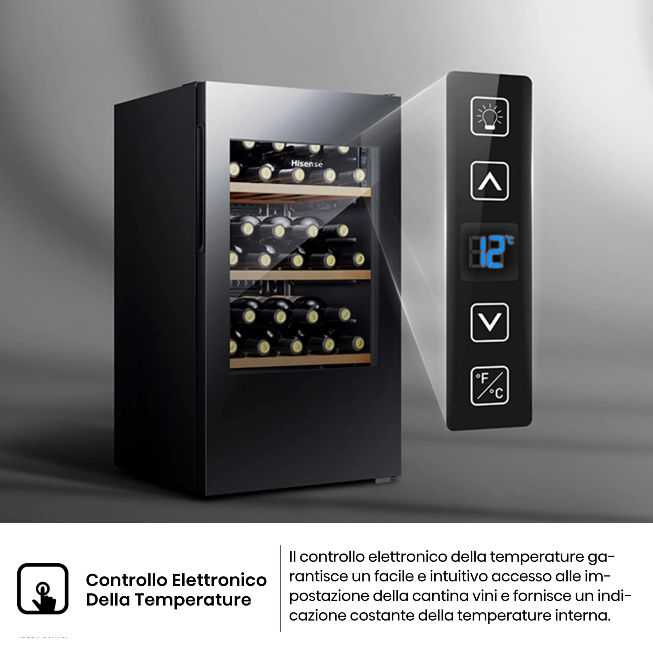 Hisense MWC4894GF Cantina Vino 30 Bottiglie Monotemperatura - immagine 8