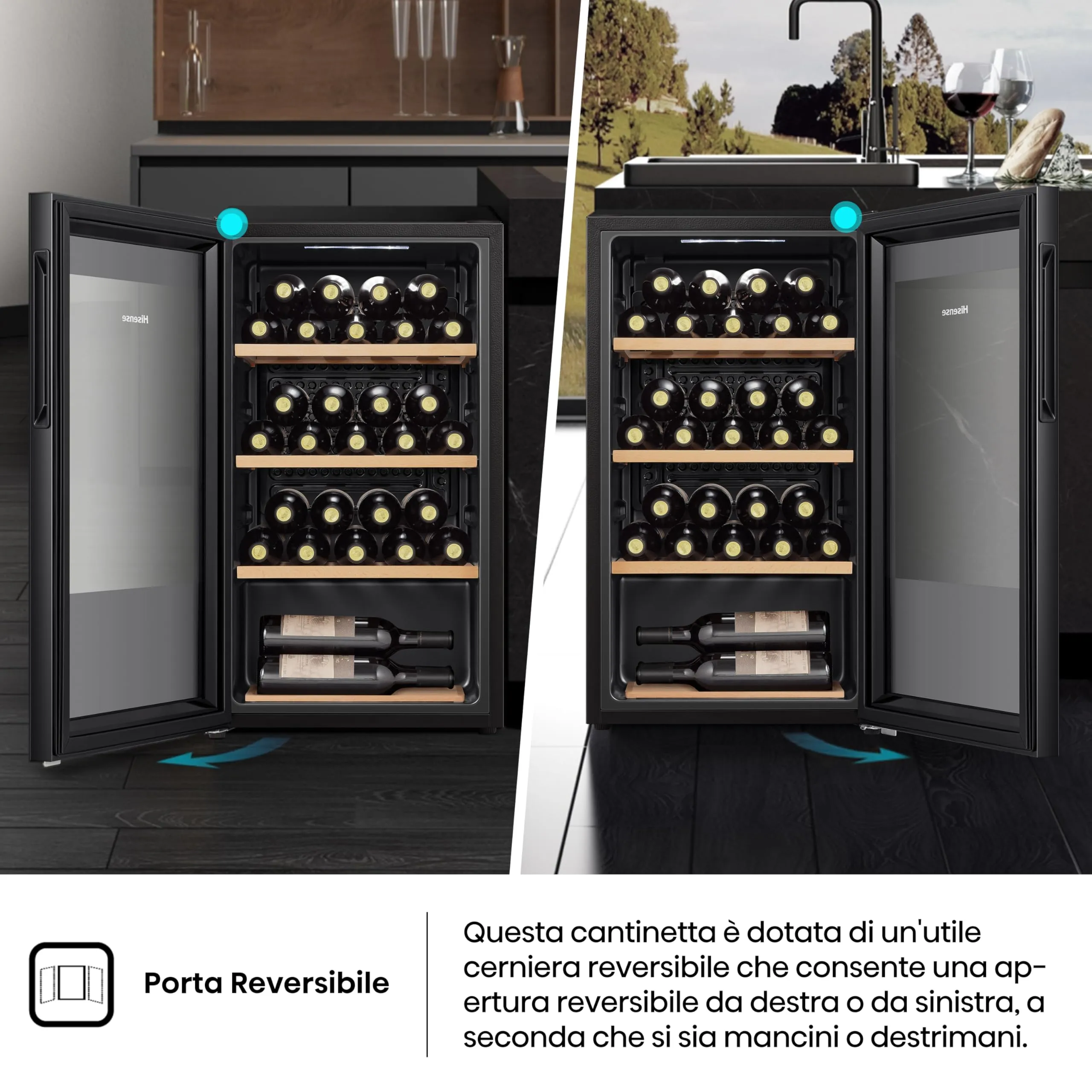 Hisense MWC4894GF Cantina Vino 30 Bottiglie Monotemperatura - immagine 9