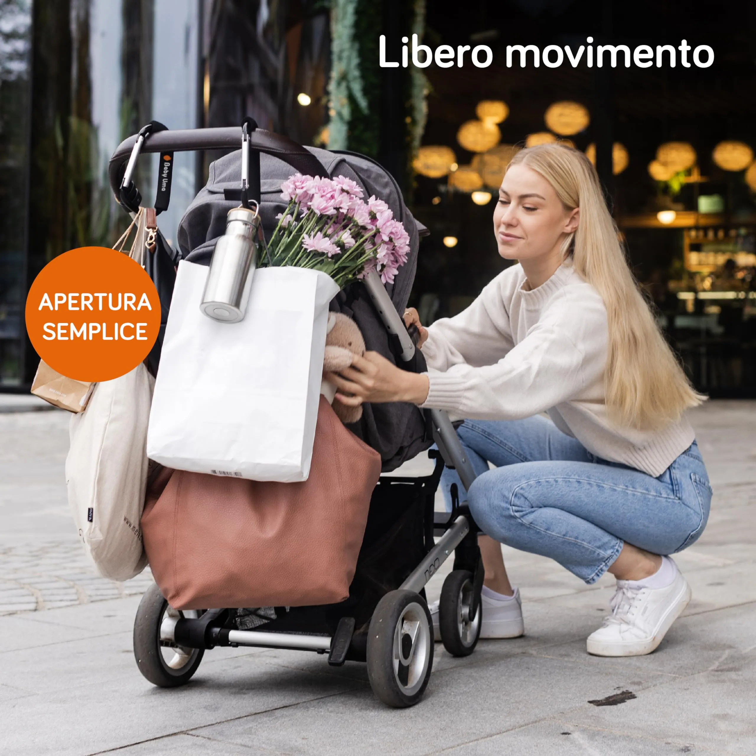 Baby Uma Ganci XL Passeggino Porta Borse Antiscivolo (2 Pezzi) - immagine 6
