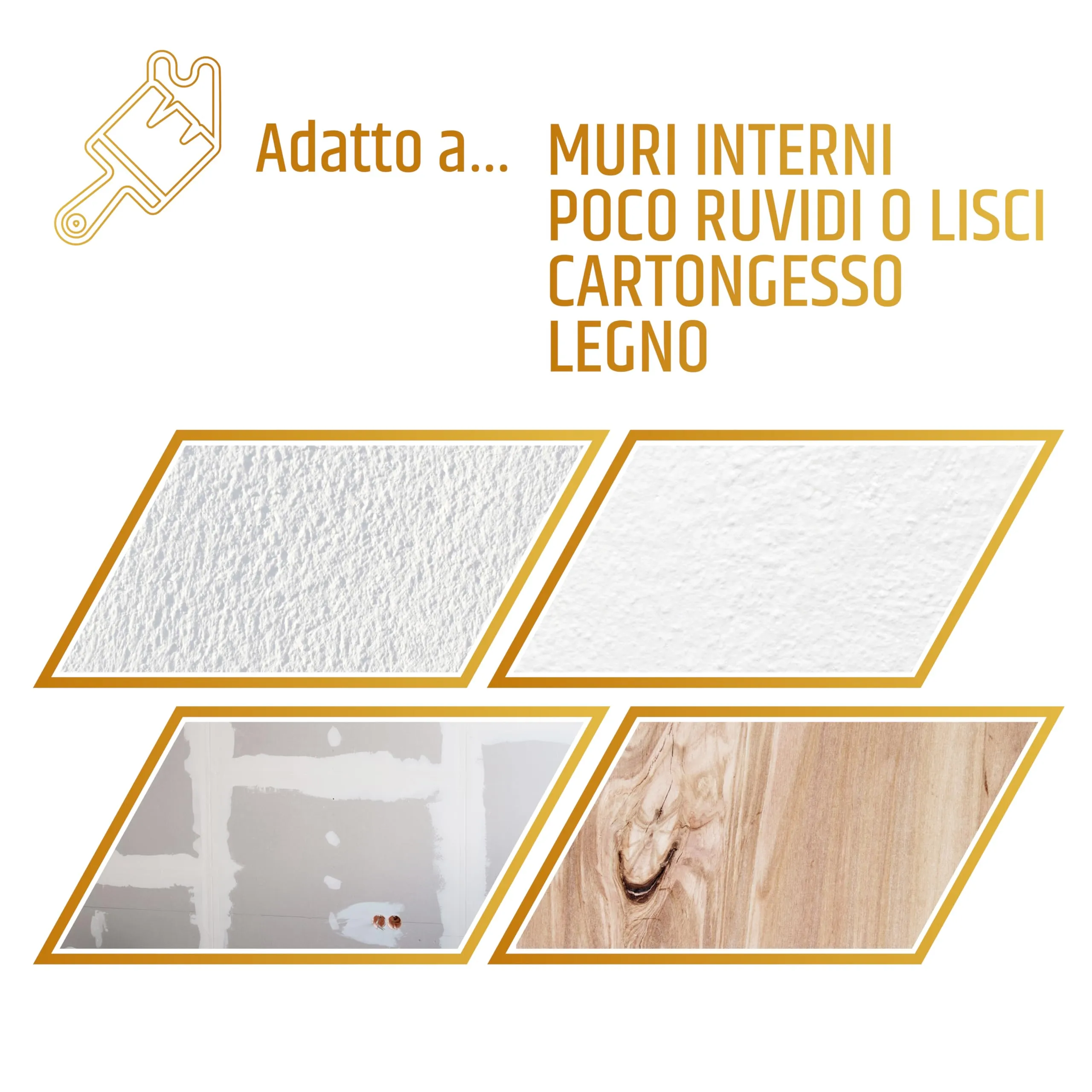 Pennellificio 2000 Pennello Plafone con Manico in Plastica per Muri Interni ed Esterni, 3x10 cm - immagine 3