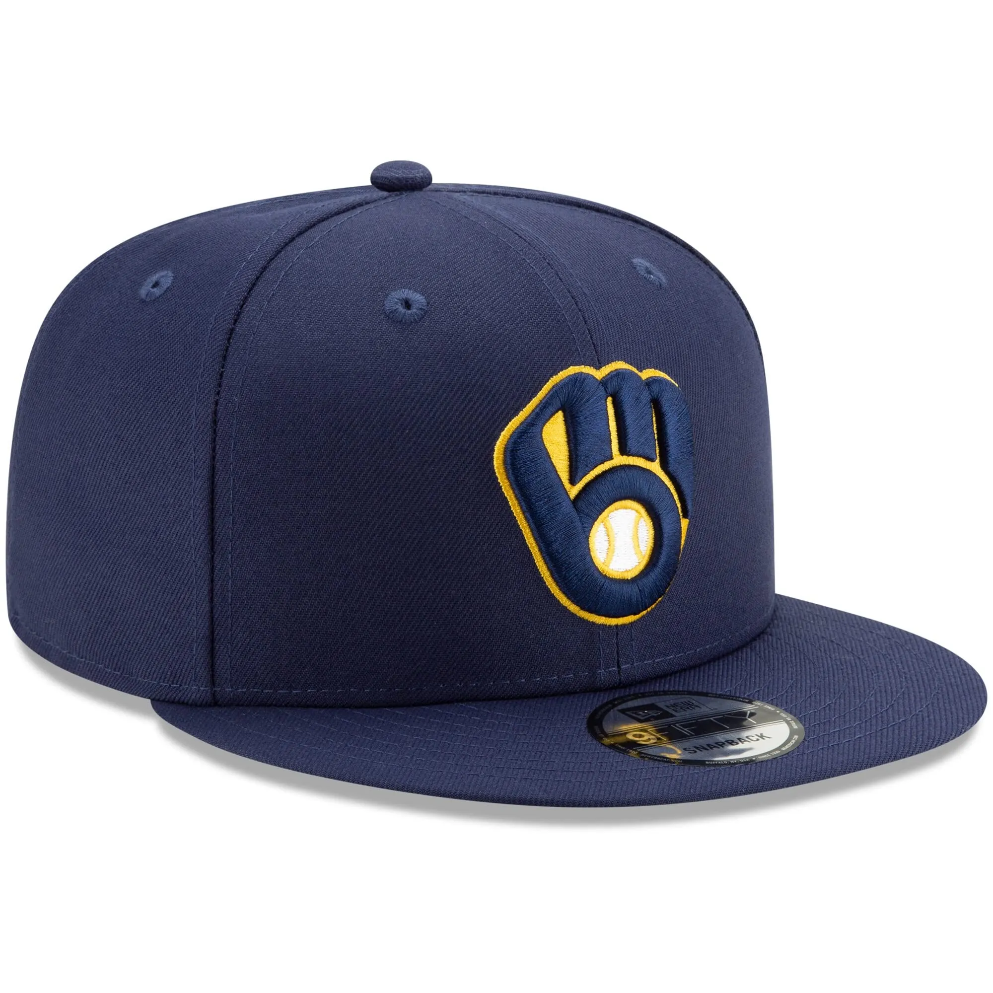 New Era Milwaukee Brewers Cappello Unisex Adulto 9Fifty Regolabile Blu Navy - immagine 3