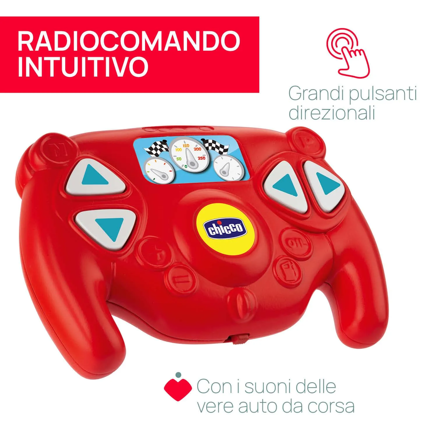 Chicco Tom Race RC Macchinina Telecomandata Rosso - immagine 6