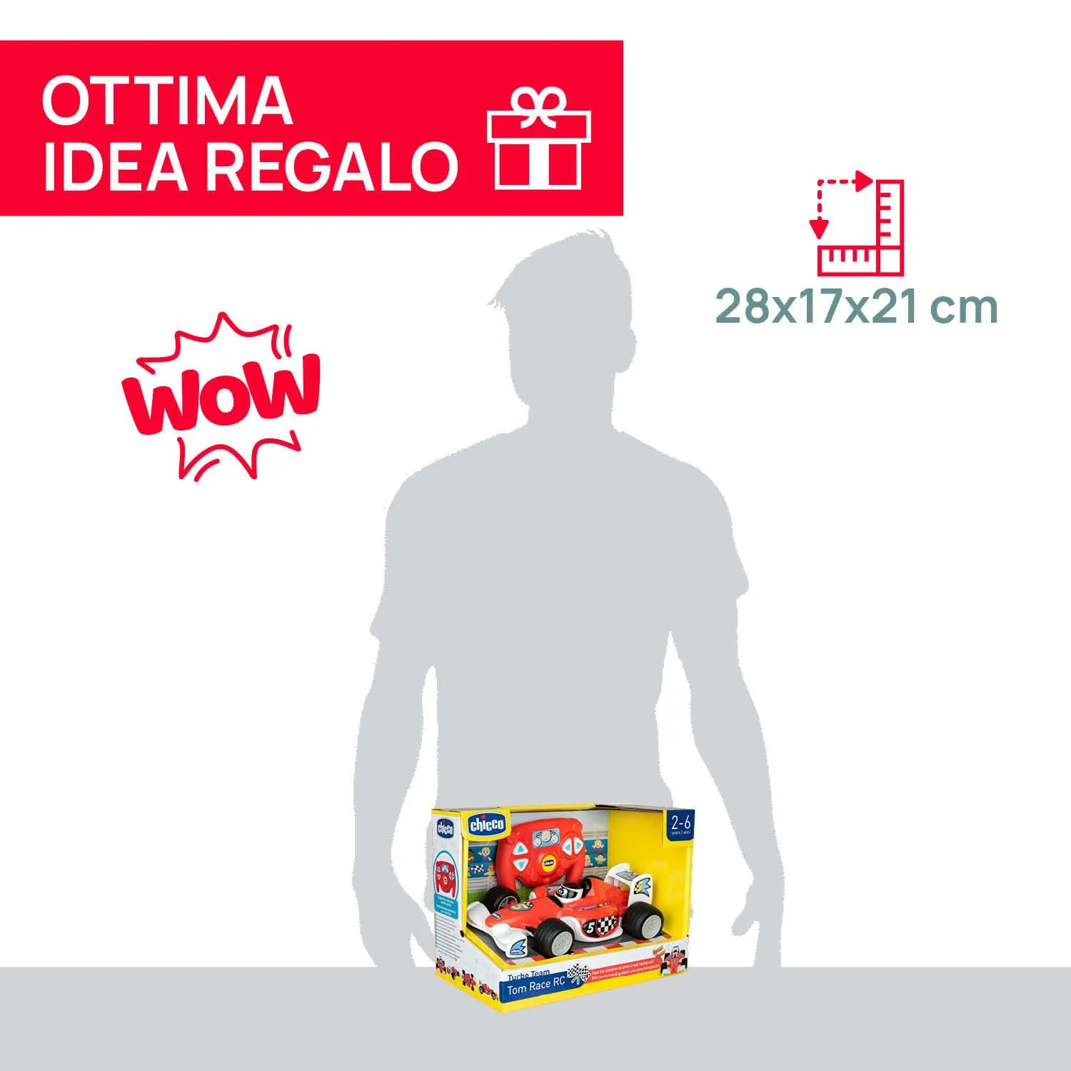 Chicco Tom Race RC Macchinina Telecomandata Rosso - immagine 8