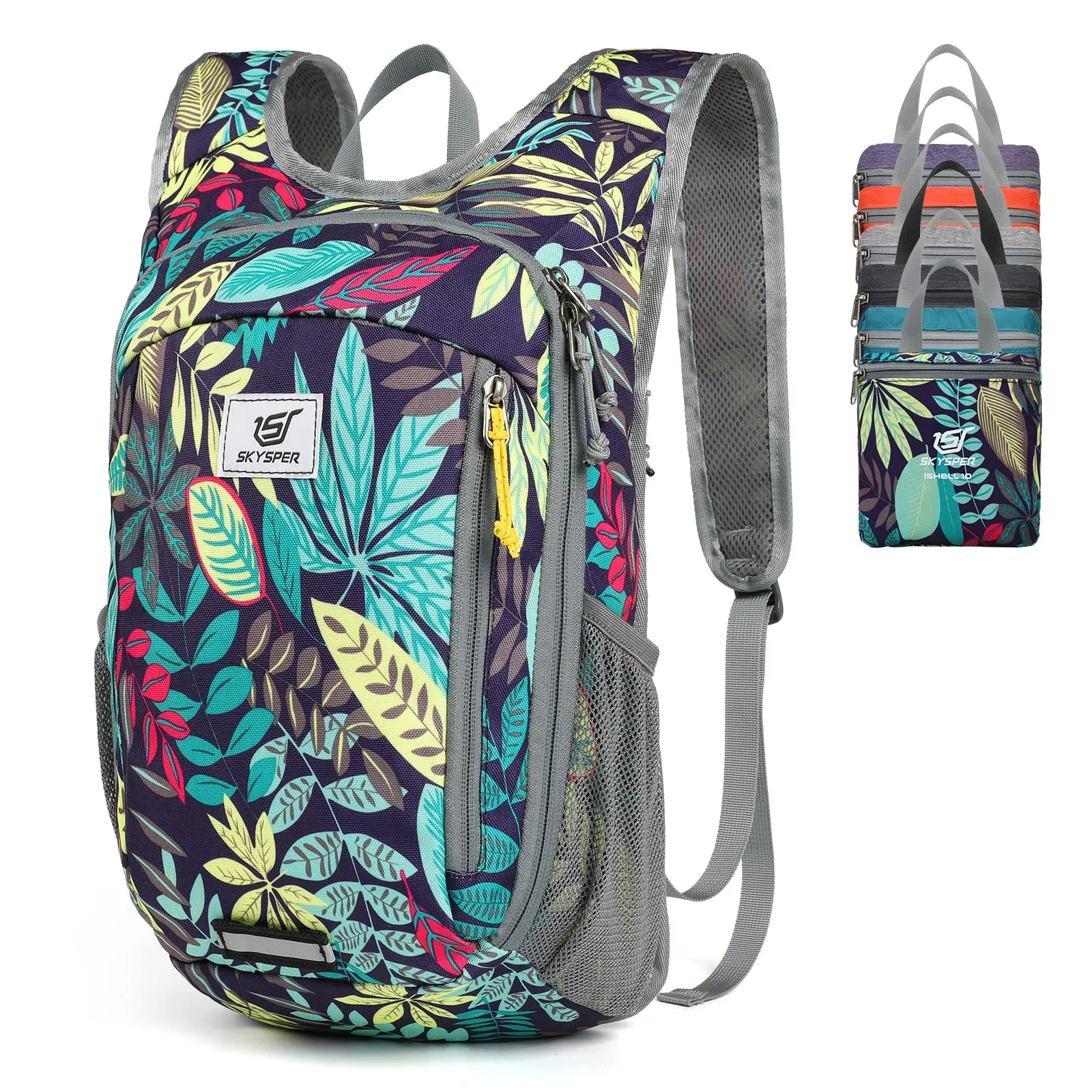 SKYSPER Zaino Leggero Pieghevole 10L, Foglie - immagine 1