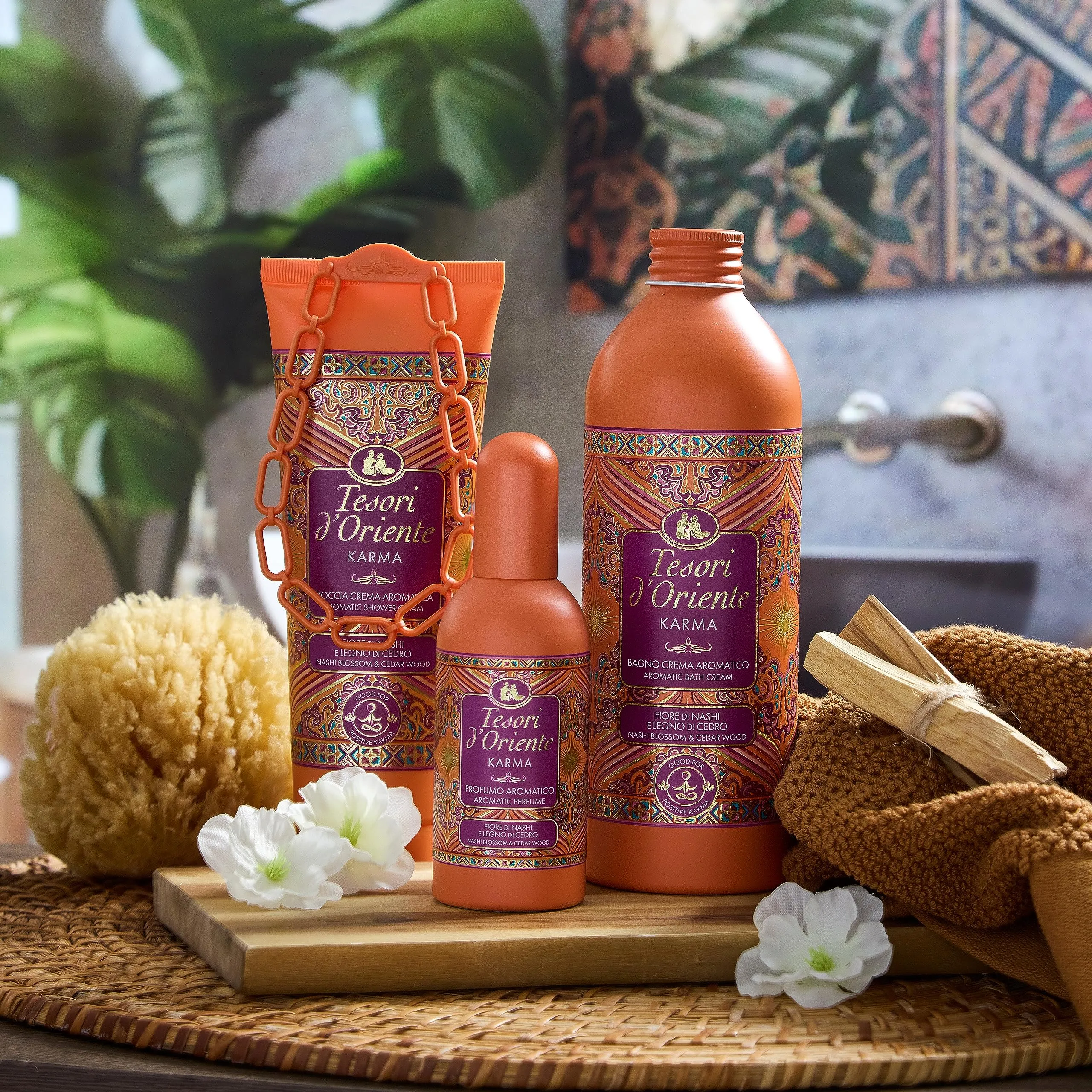 Tesori d'Oriente Bagno Crema Karma, Fiore di Nashi e Legno di Cedro, 500ml - immagine 5