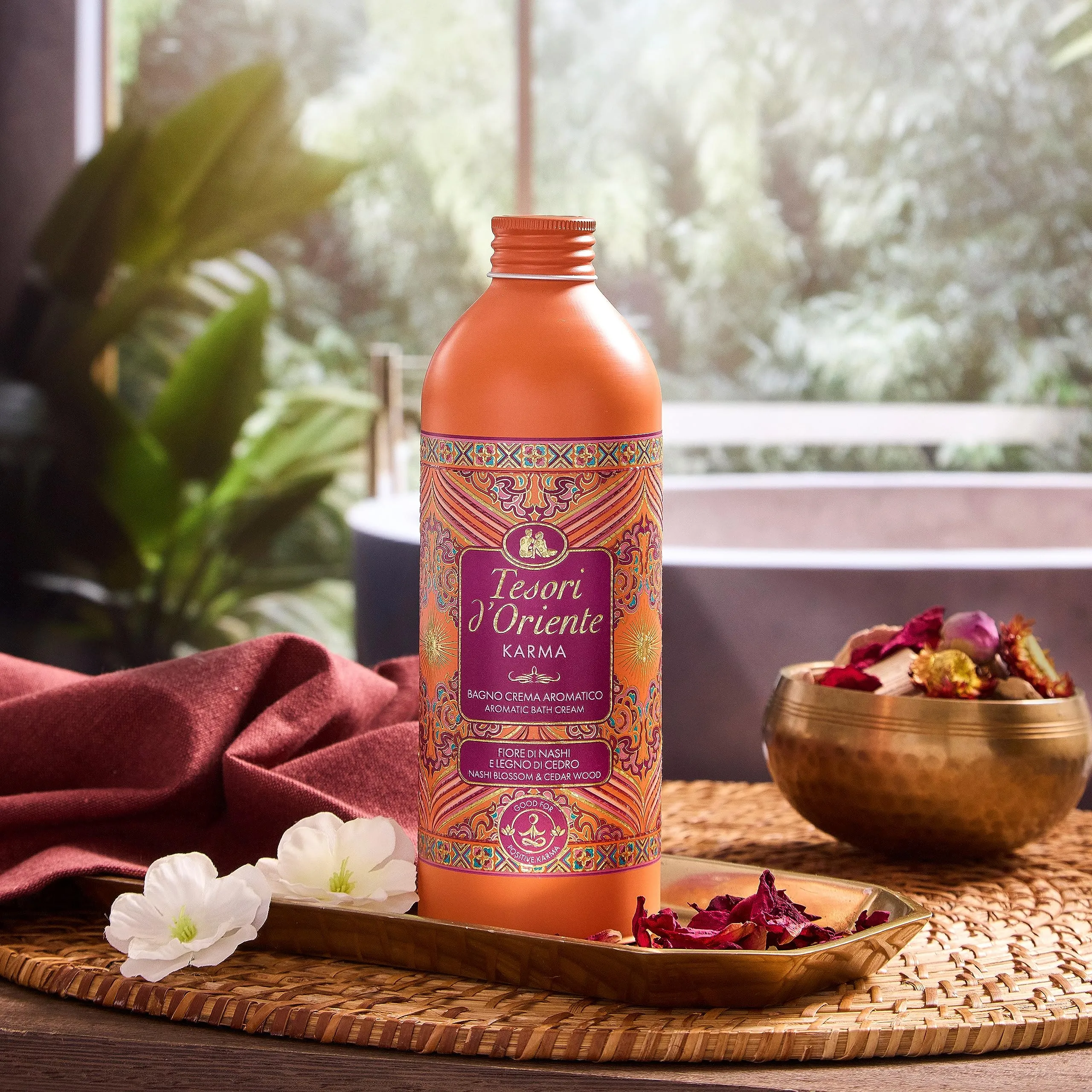 Tesori d'Oriente Bagno Crema Karma, Fiore di Nashi e Legno di Cedro, 500ml - immagine 6