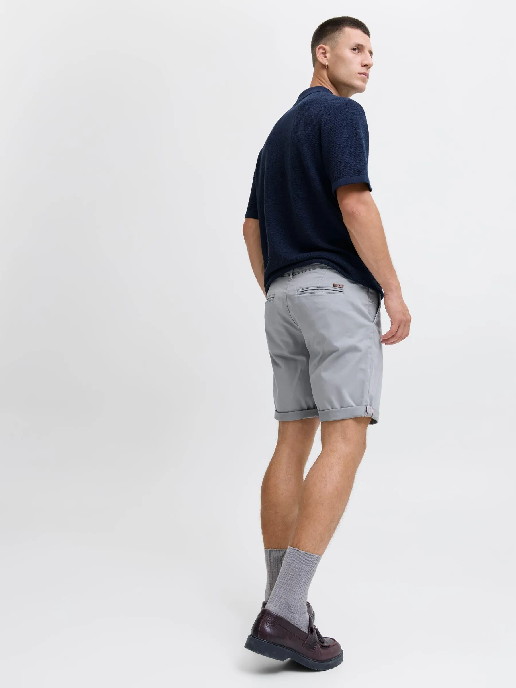 Jack & Jones Pantaloncini Chino Uomo, Grigio, XXL - immagine 8
