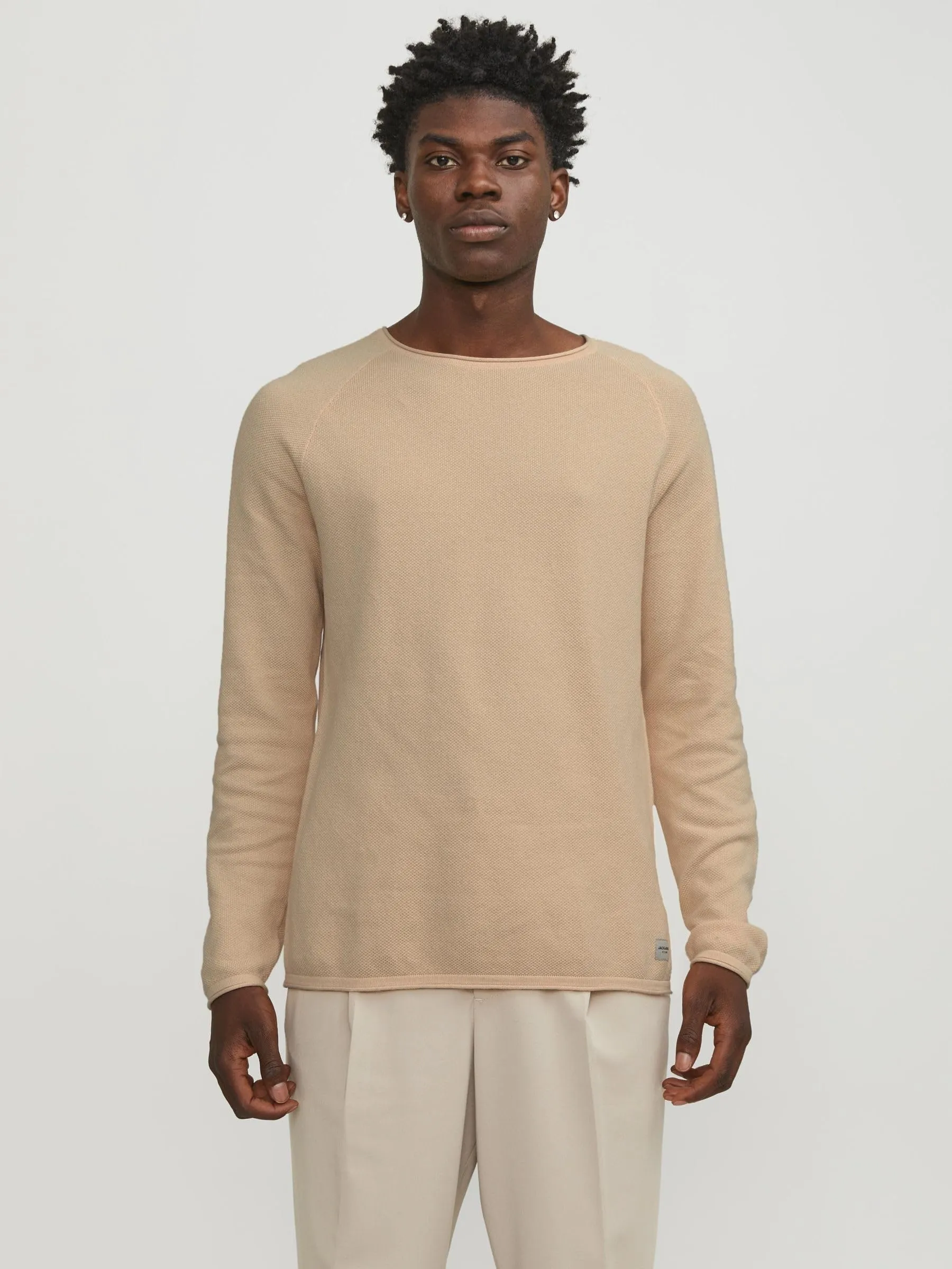 Jack & Jones JJEHILL Knit Crew Neck Noos Sweater, Apricot Ice Twist, XS - immagine 2
